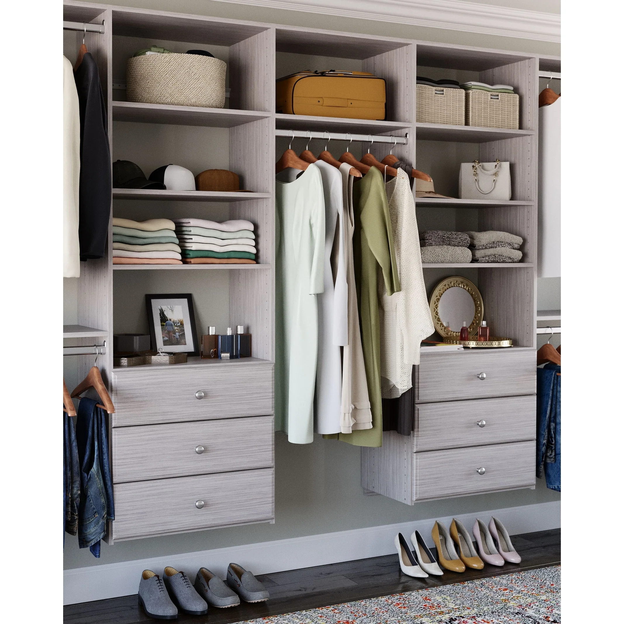 Easy Track 12 Ft. W. Deluxe Laminate Closet Kit