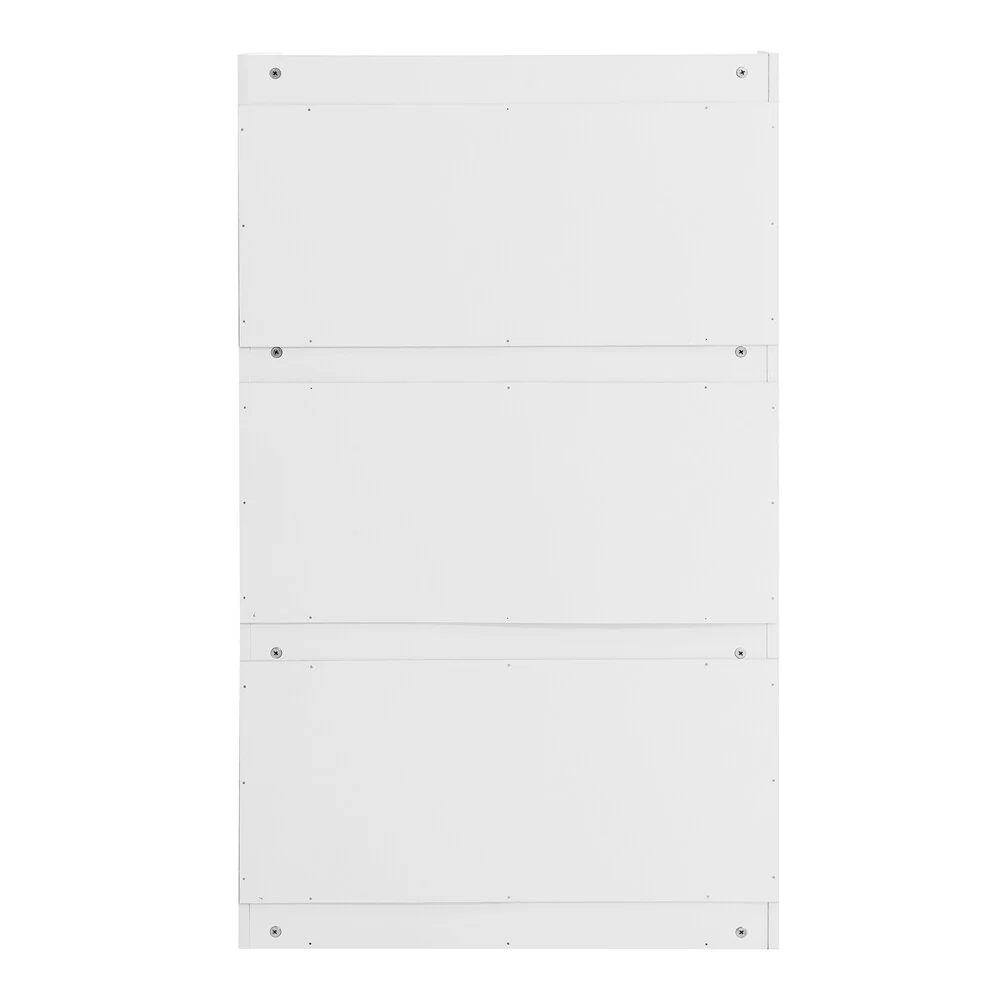 Free Standing Wood Shoe Storage Cabinet with 3 Flip Drawers