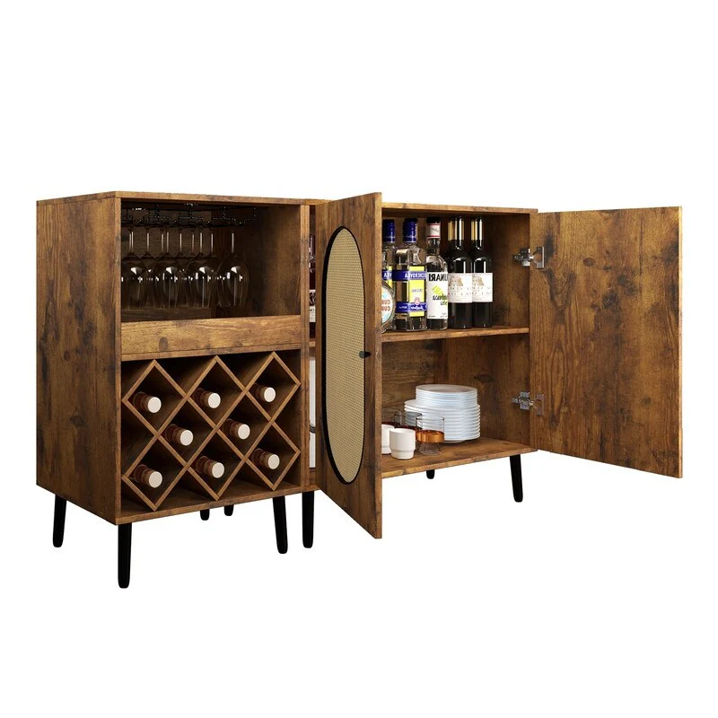 Mixoy Convertible Wine Bar Cabinet,55