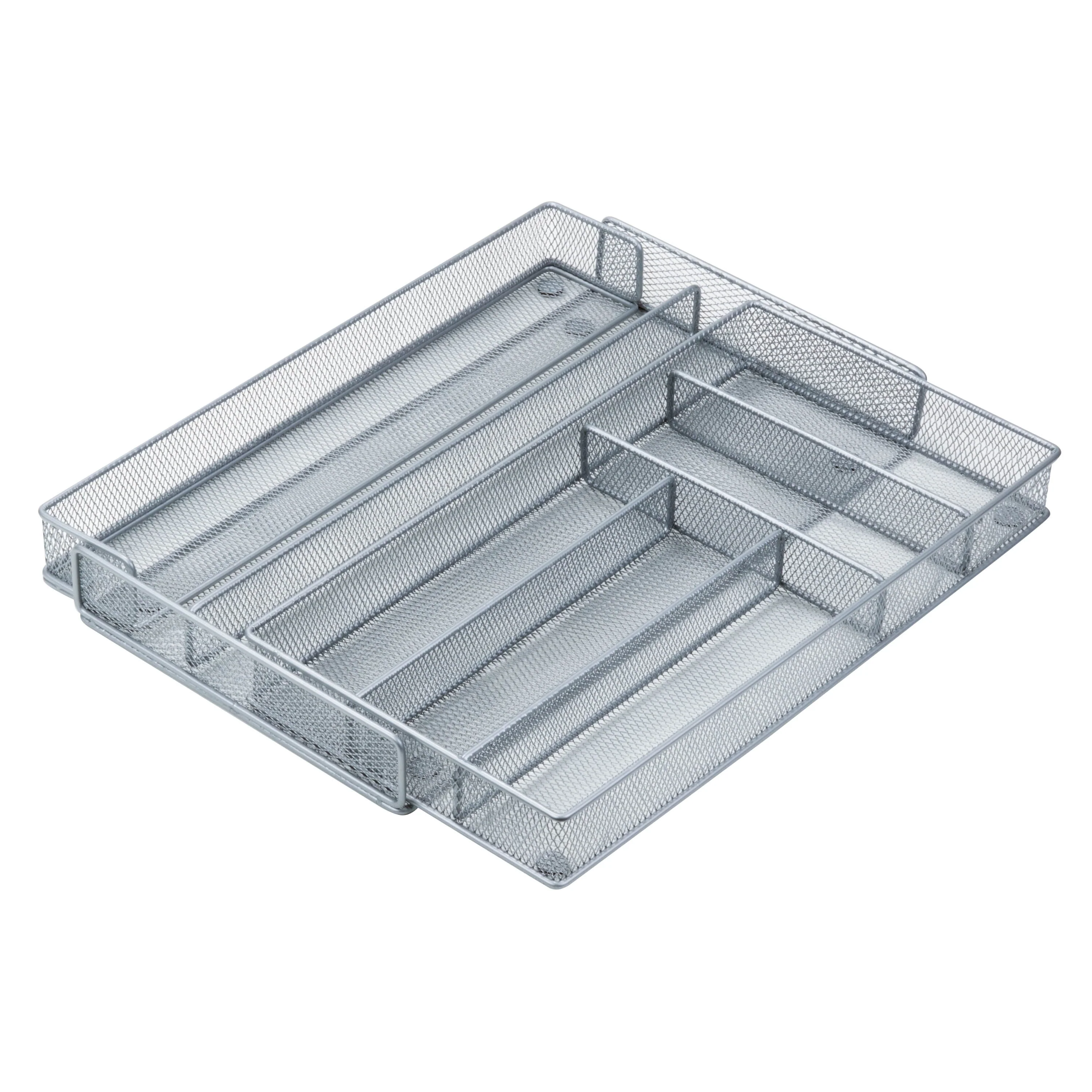 Honey-Can-Do Silver Steel 7-Compartment Expandable Drawer Organizer