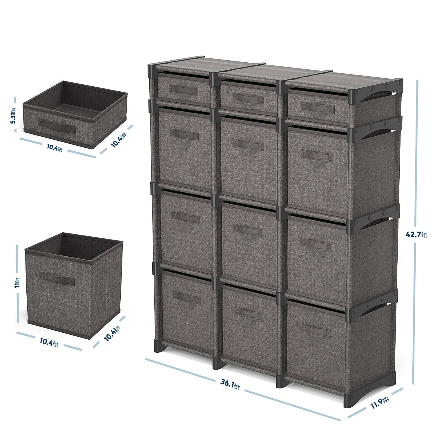 12 Cube Closet Storage Organizer Shelves