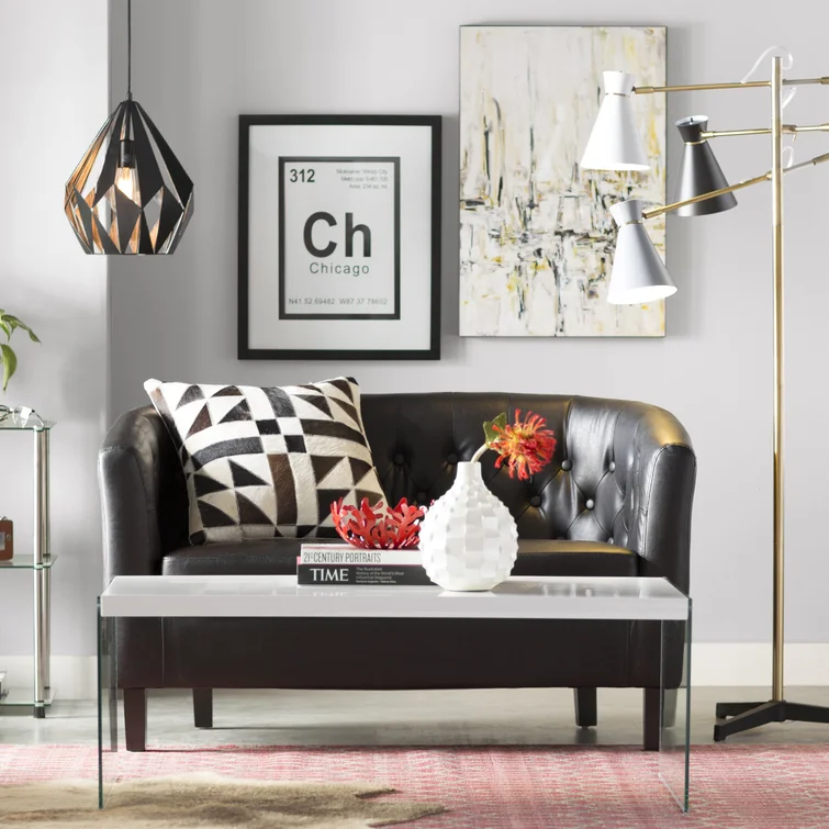 Modway Copper Grove Pisino Upholstered Vinyl Loveseat