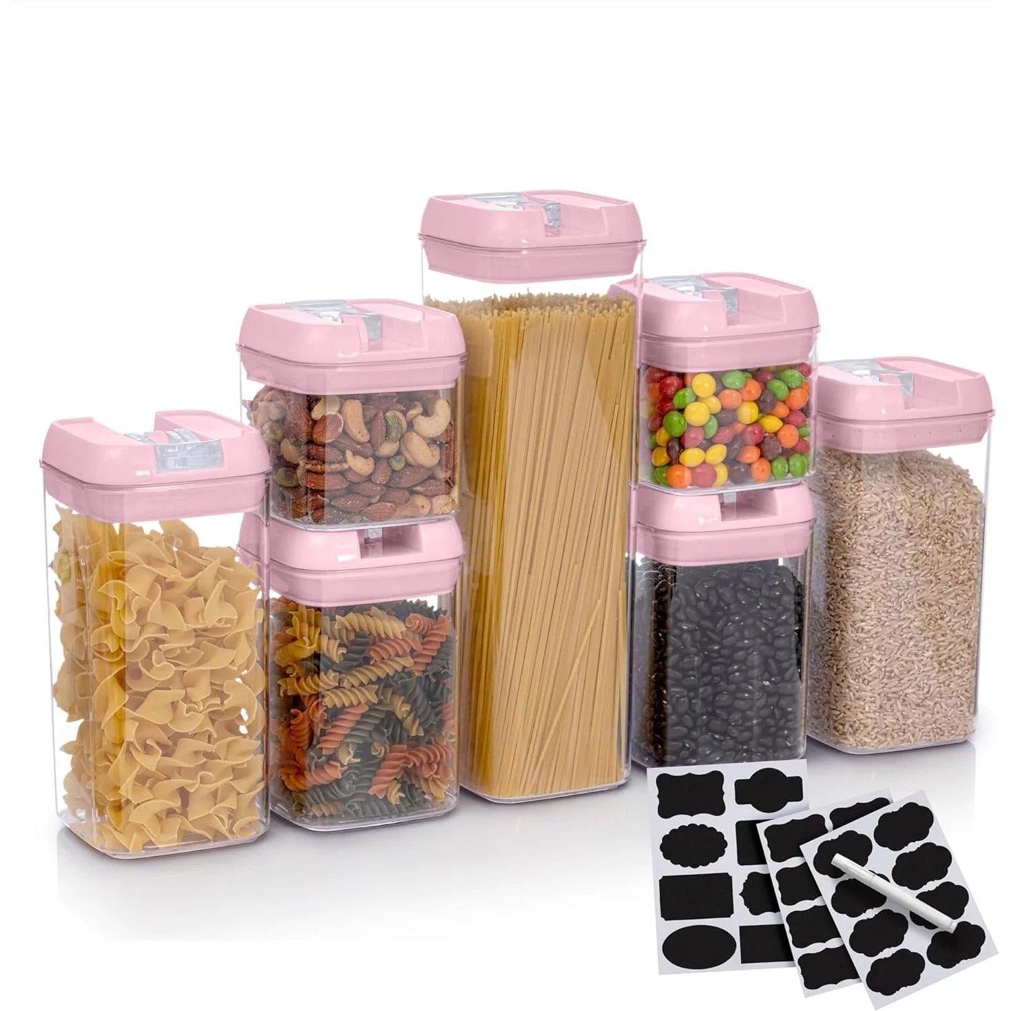 Cheer Collection 7-piece Stackable Airtight Food Storage Container Set