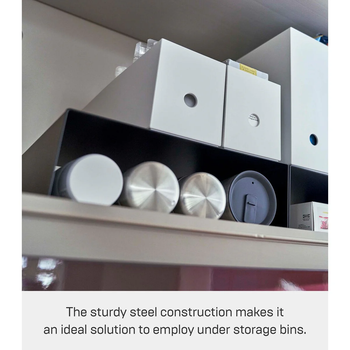 Yamazaki Home Riser Shelf (Set of 2), Steel, Holds 4.4 lbs.