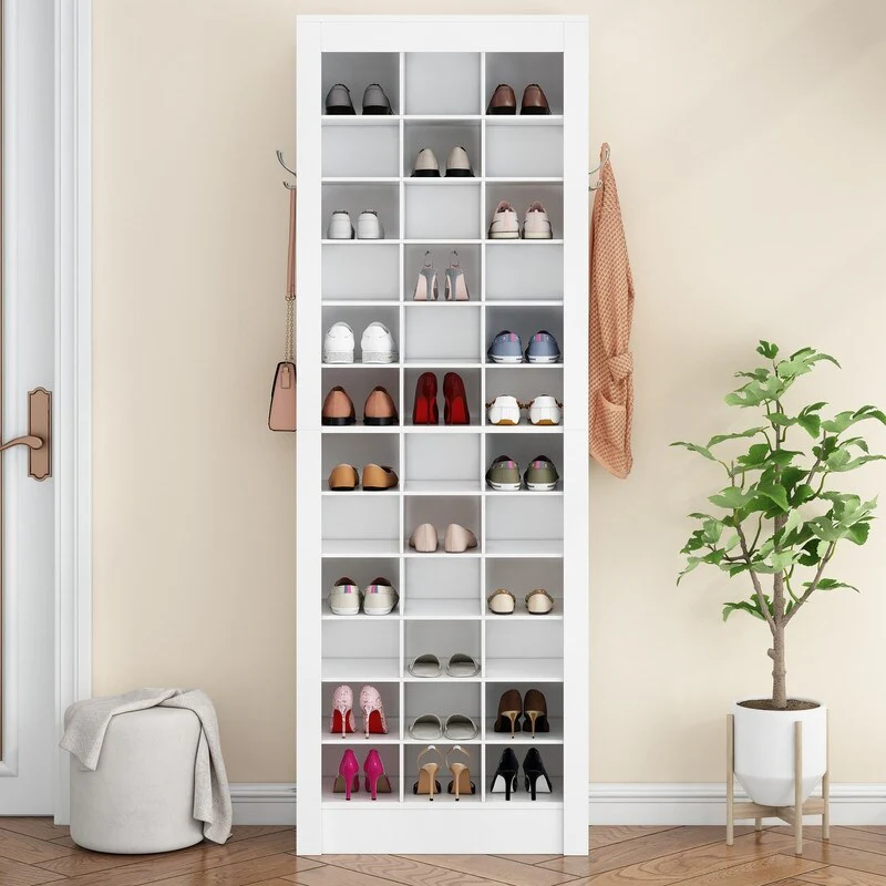 36 Pair Shoe Storage Cabinet With Cubbies