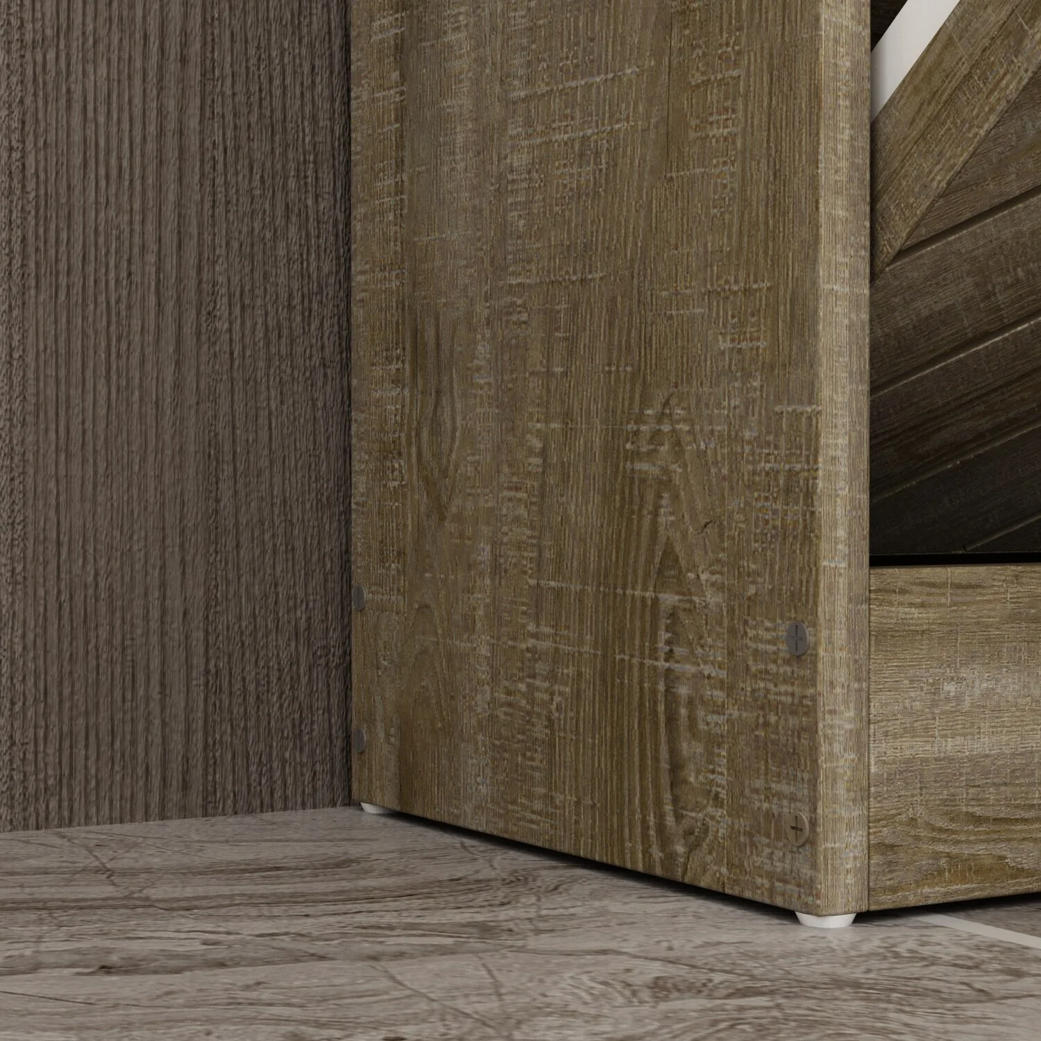 Kerrogee 18-Pair Shoe Storage Cabinet with 3 Flip Drawers Wood/ Grey