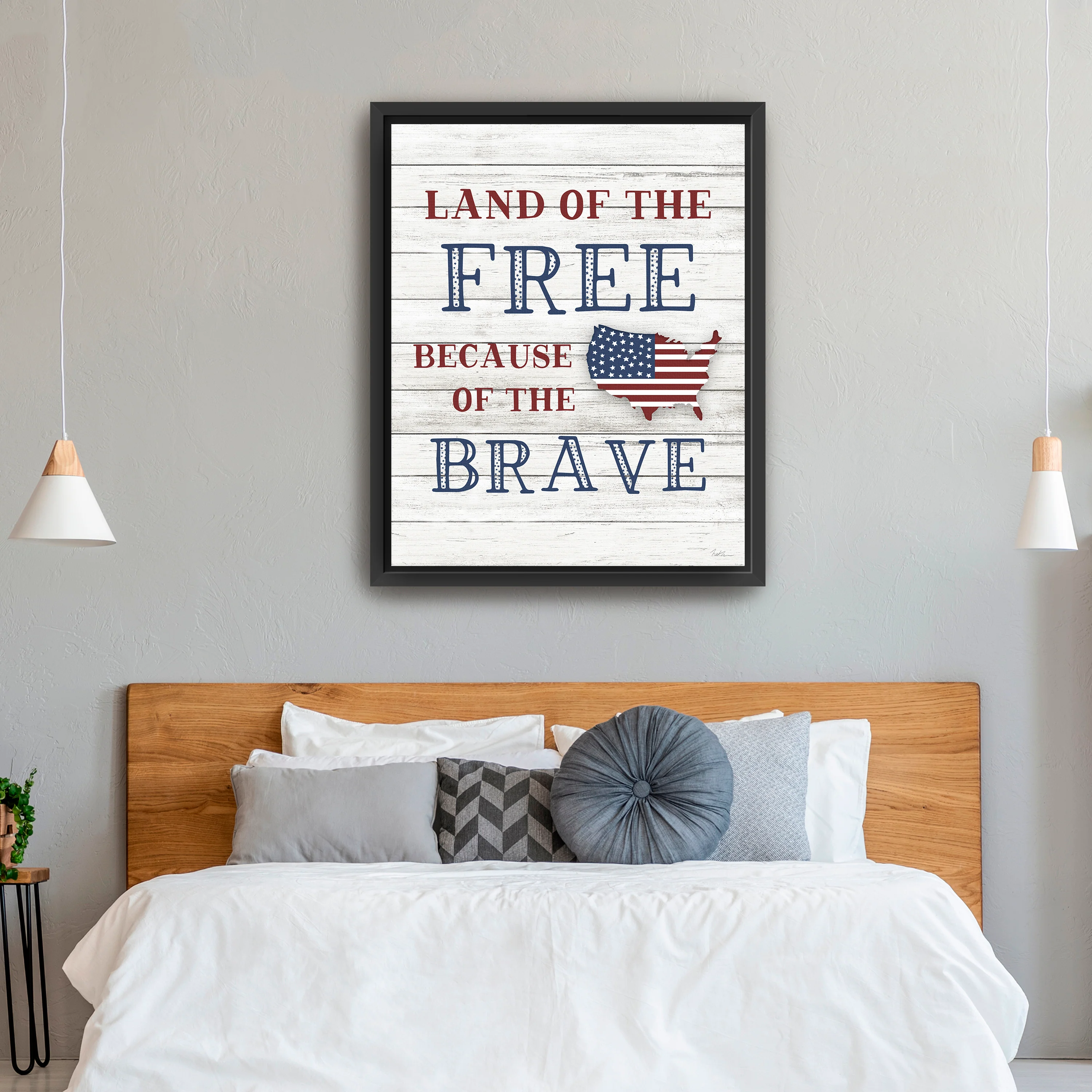Because of the Brave Canvas Giclee