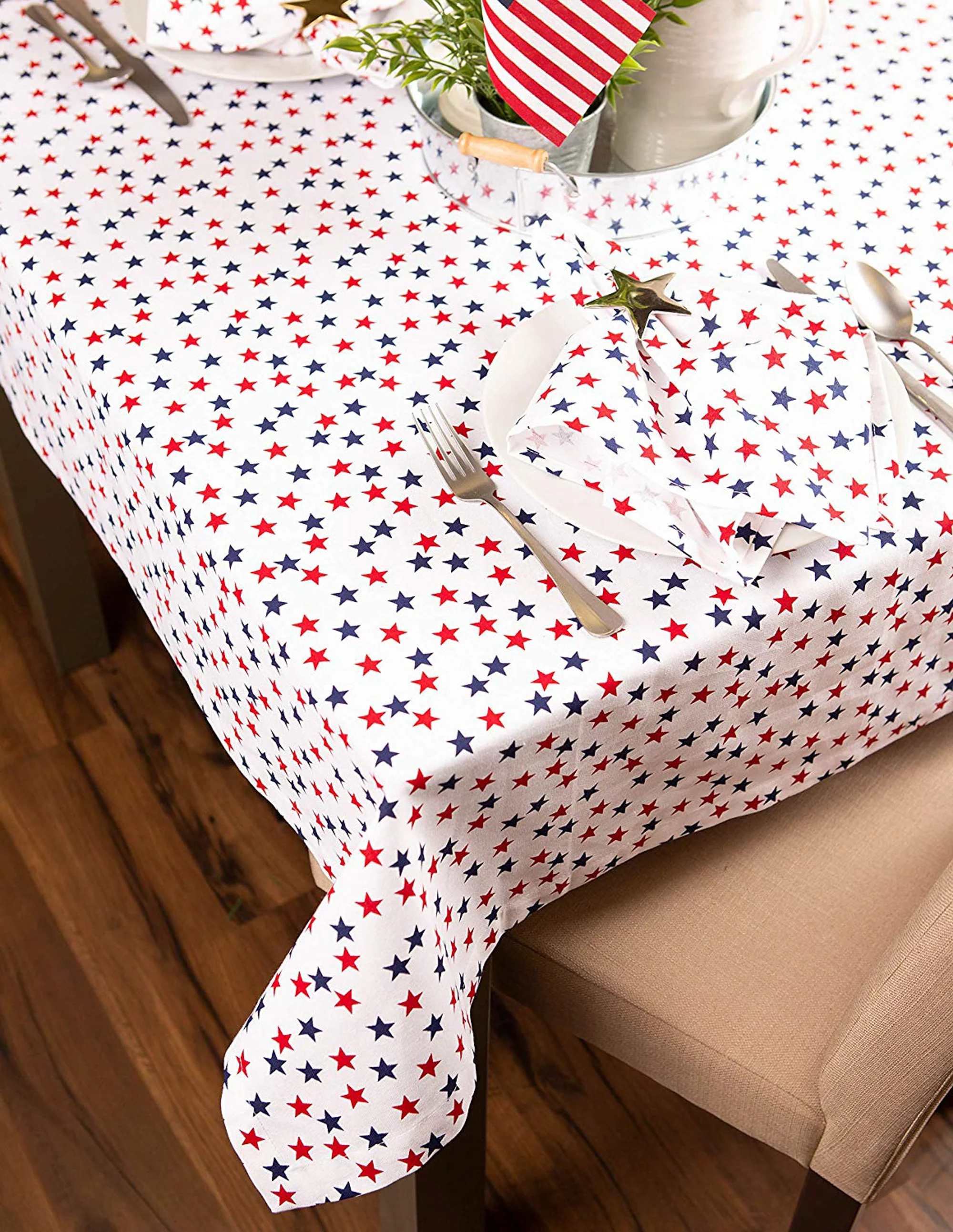 Americana Stars Print Tablecloth