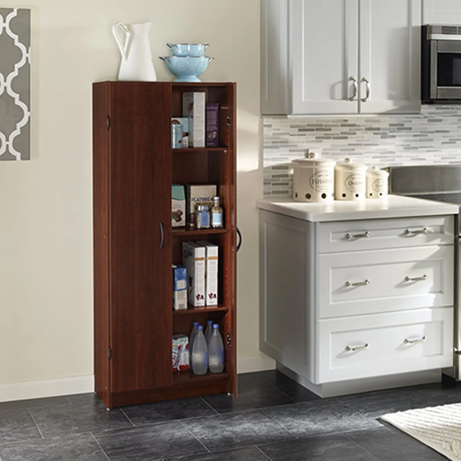 ClosetMaid Pantry Cabinet, Dark Cherry