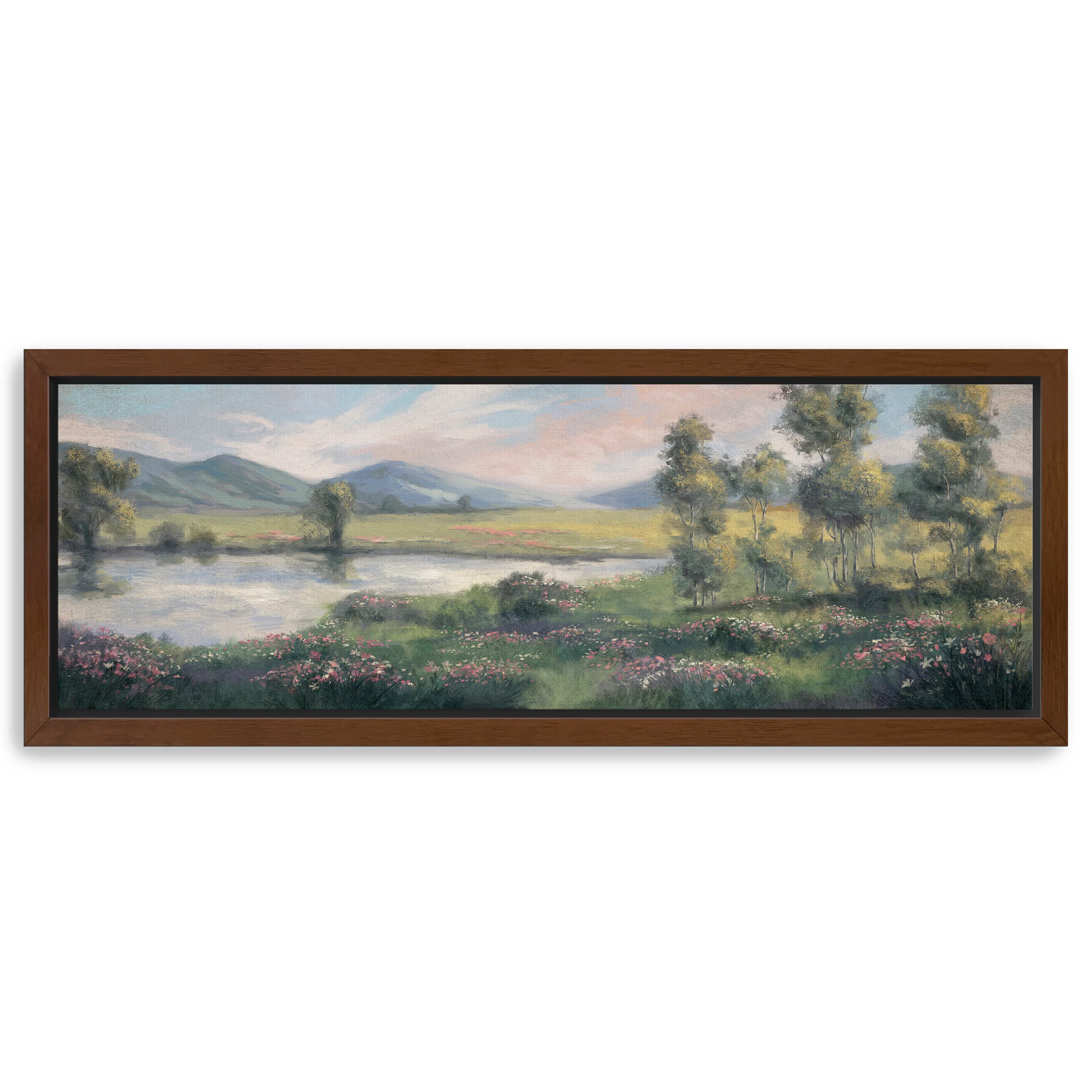 Panorama Of Green Field Canvas Giclee
