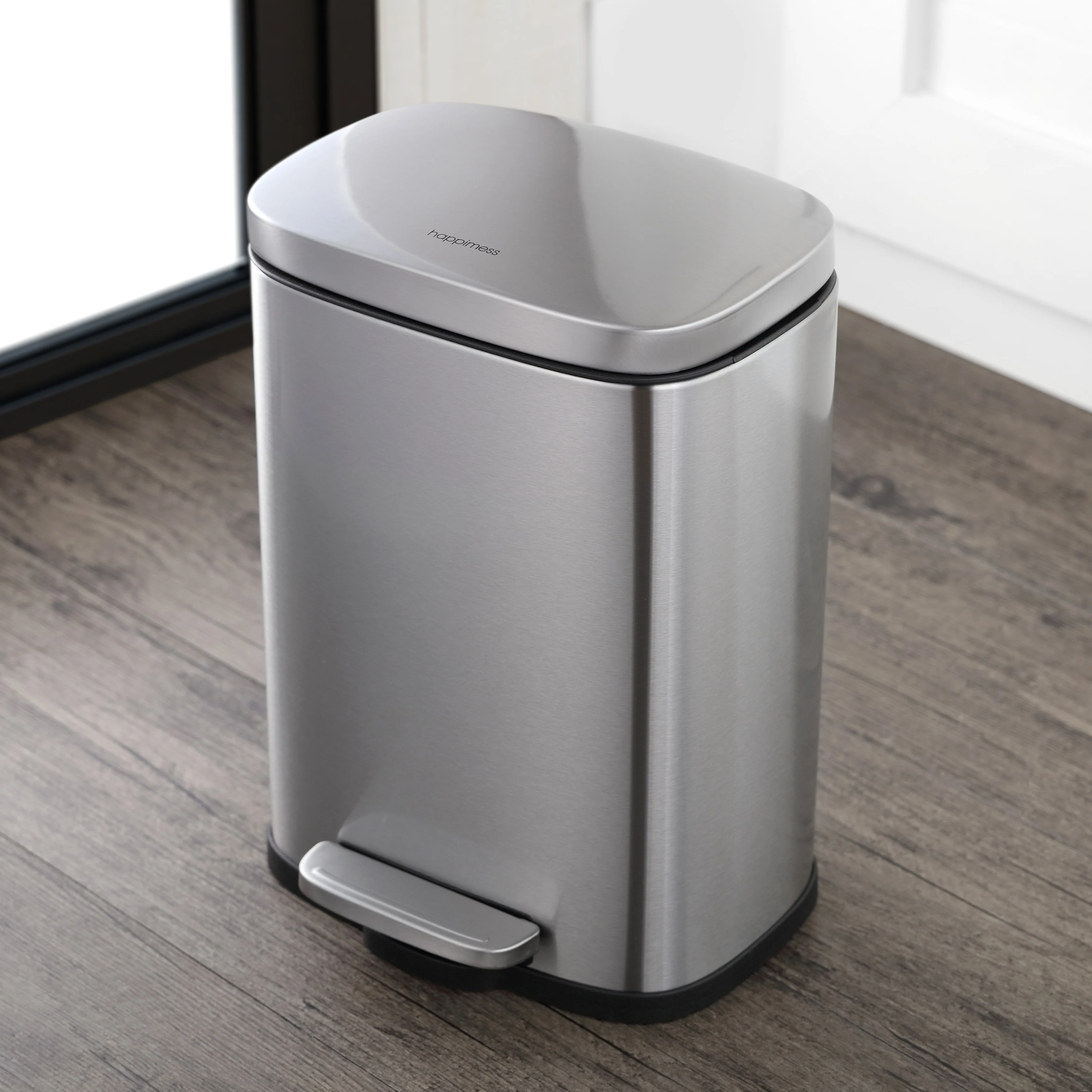 happimess 13-Gallon Trash Can with Soft-Close Lid and FREE Mini Trash Can