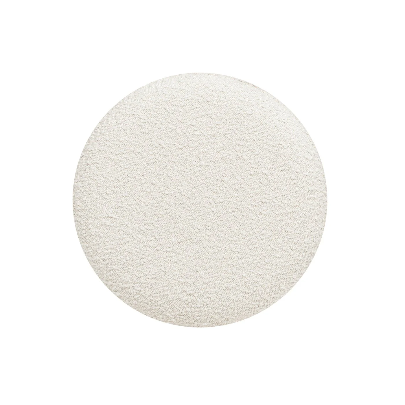 Aviation Round Upholstered Cocktail Ottoman with Natural Wood Base