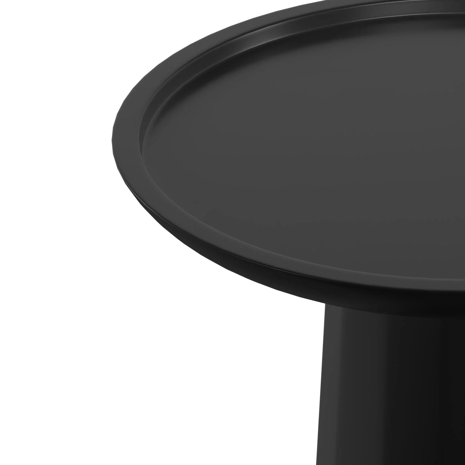 Pantomime Wooden Round Accent Table with Sculptural Design Base