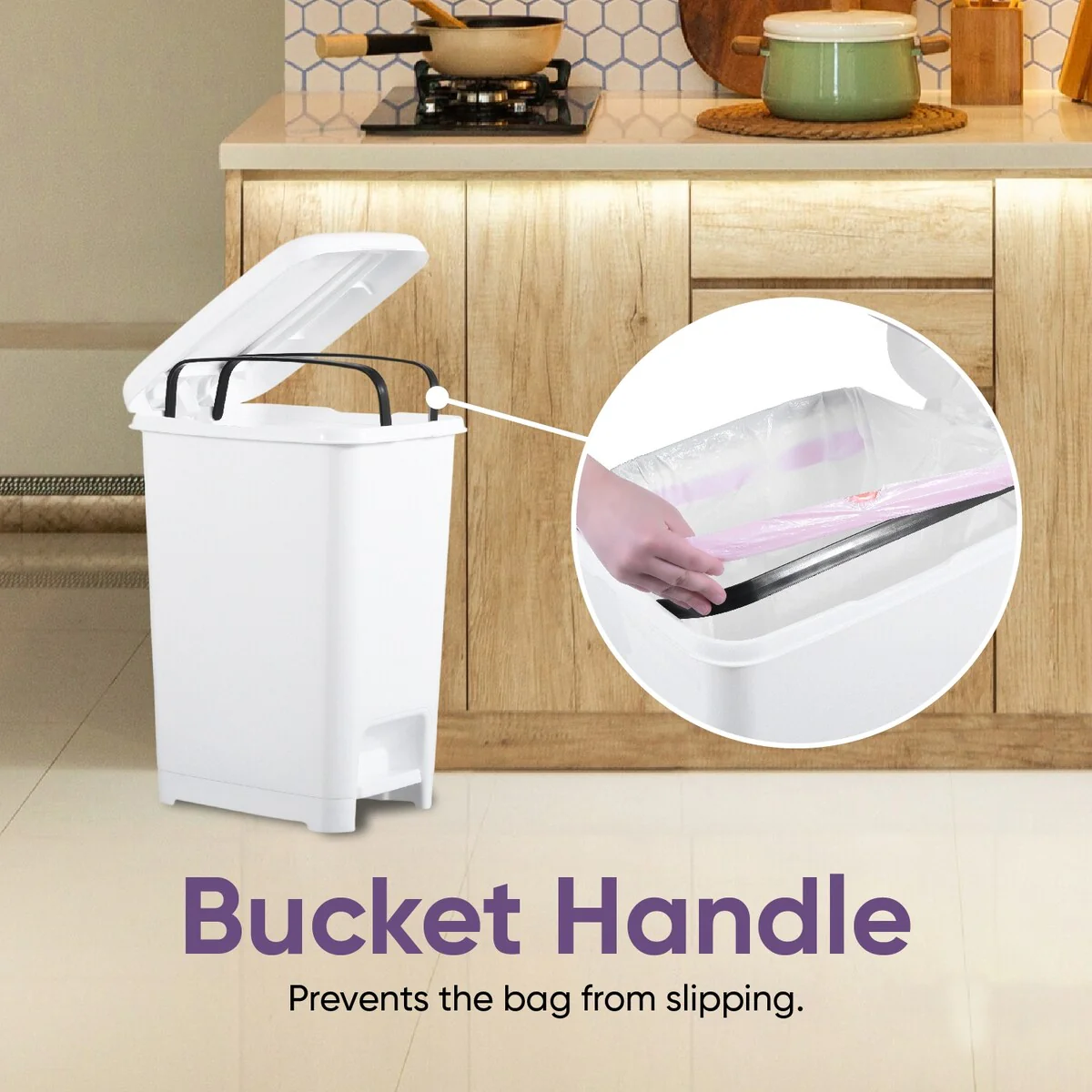 10.5 gal Slim Step Trash Can