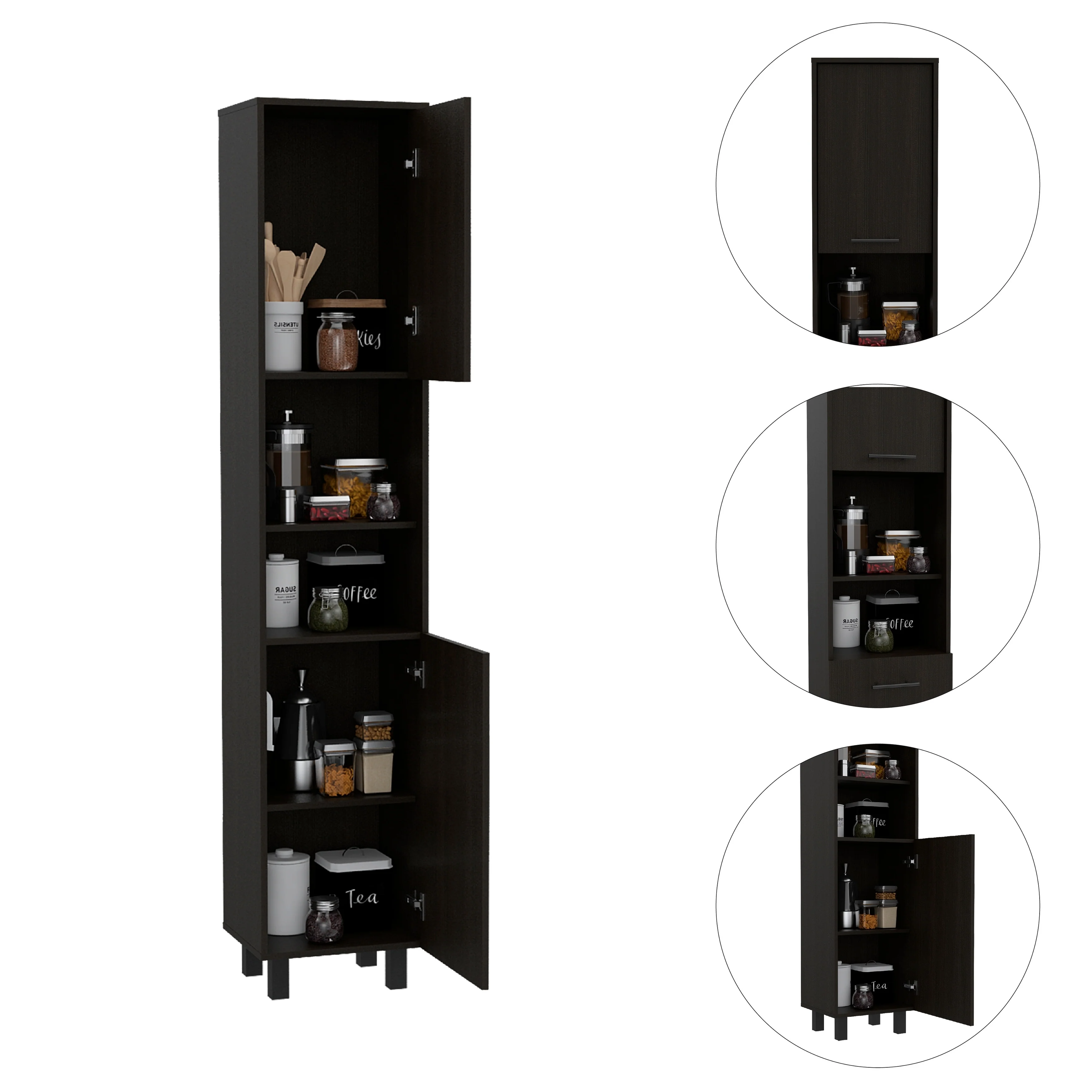 FM Furniture Sheffield 2-Door Pantry Cabinet