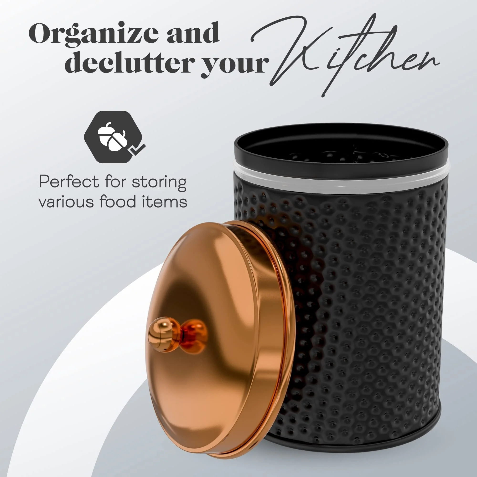 Amici Home Set of 2 Ashby Metal Canisters