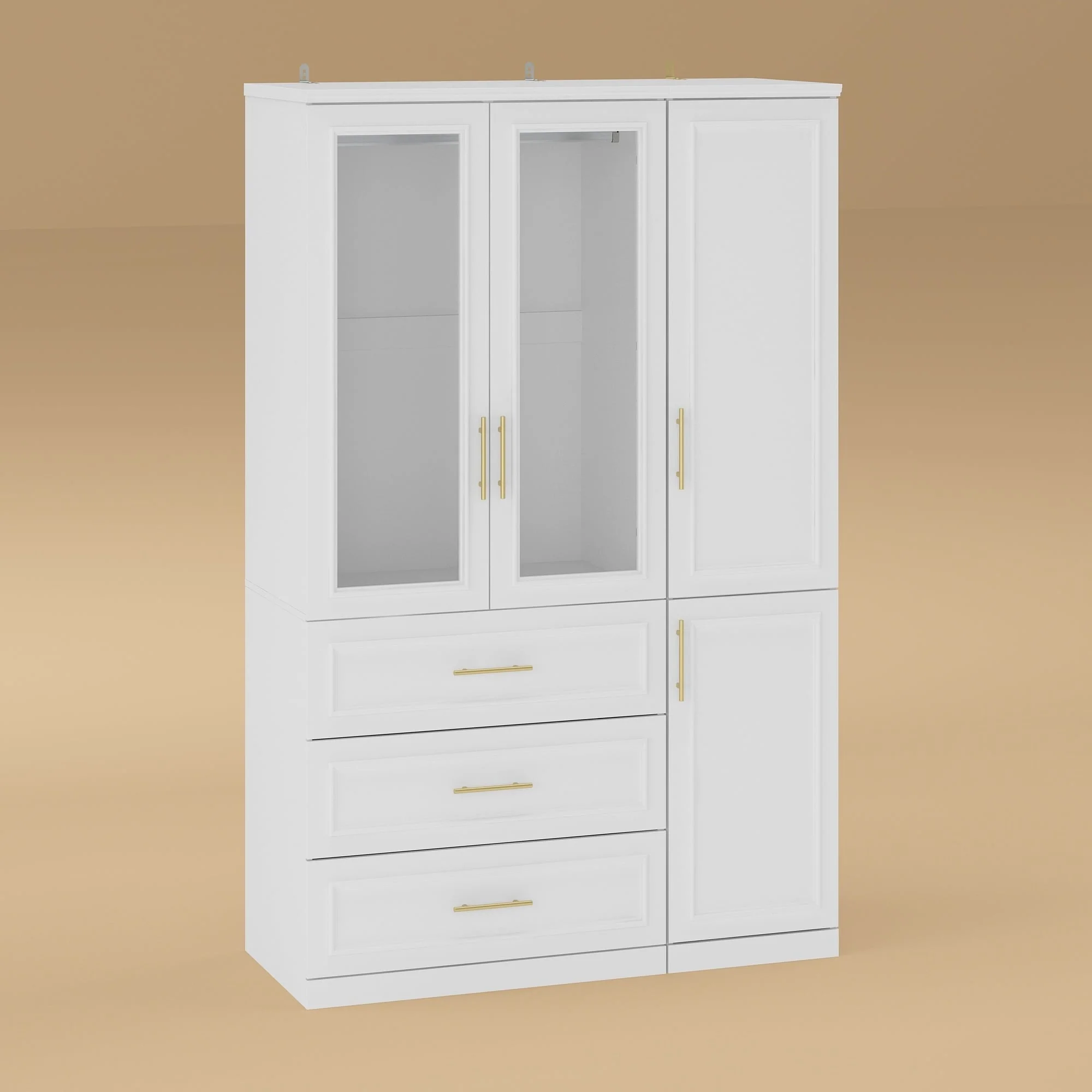 Modular Wardrobe Combo Armoires Closet Freestanding Cabinet Organizer