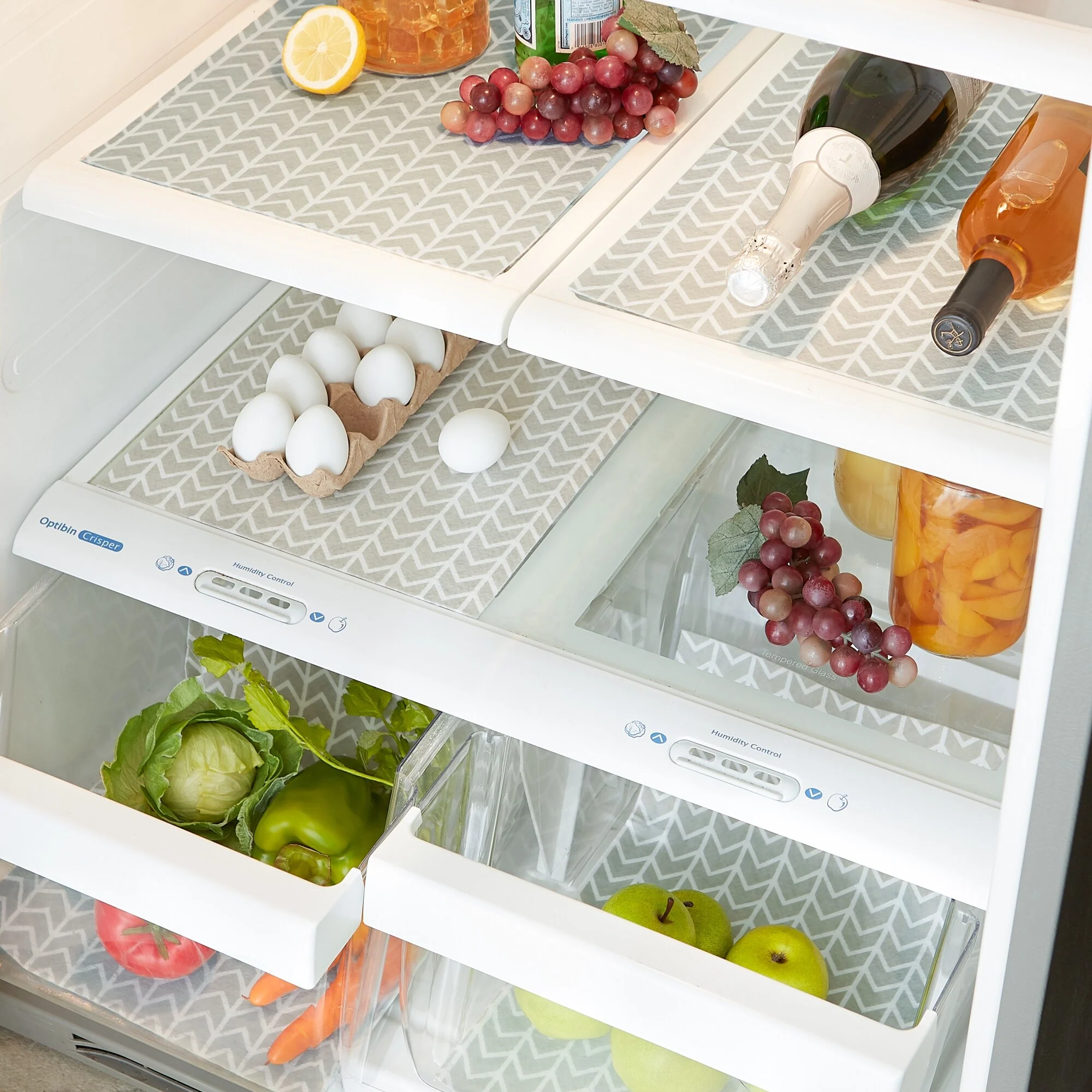 DII Nautical Blue Market Print Fridge Liner (Set of 6)