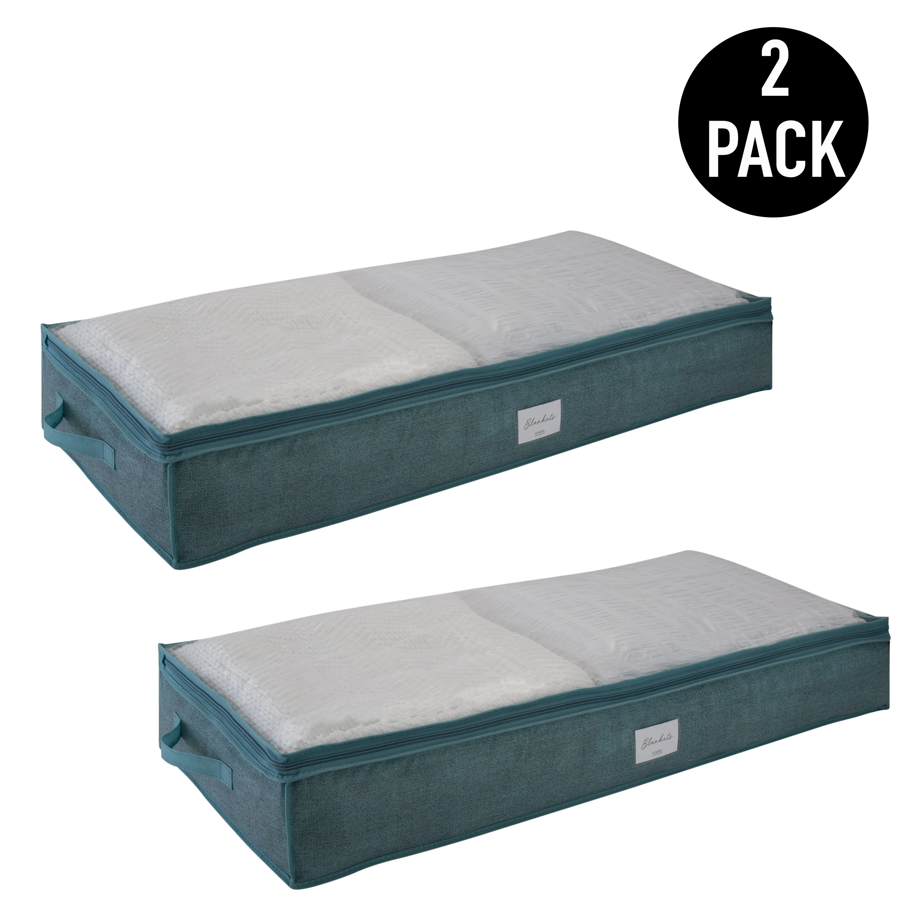 Simplify 2 Pack Under the Bed Storage Bag in Black