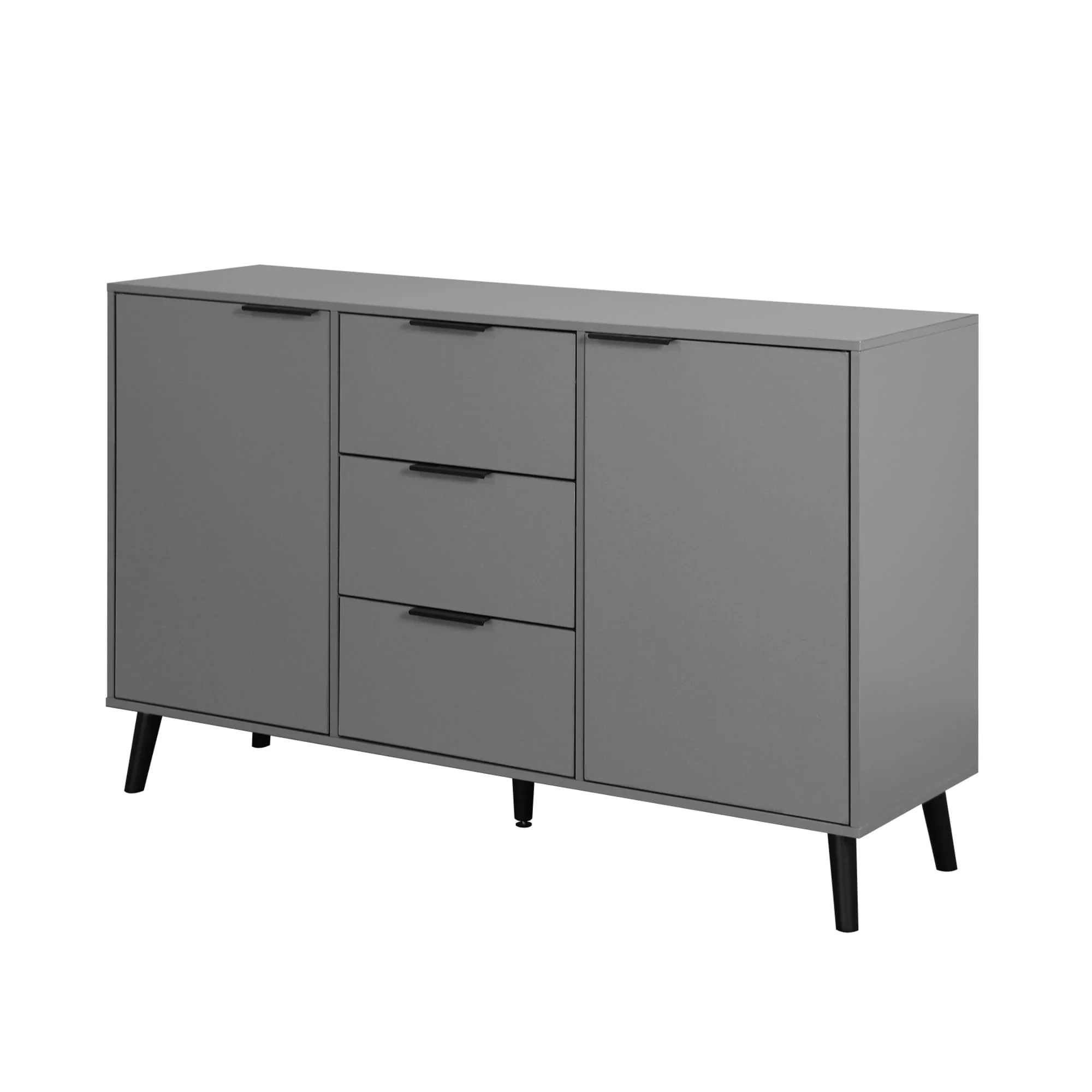 Sideboard Buffet Cabinet with Storage, Wood Coffee Bar Cabinet with Drawers & Doors