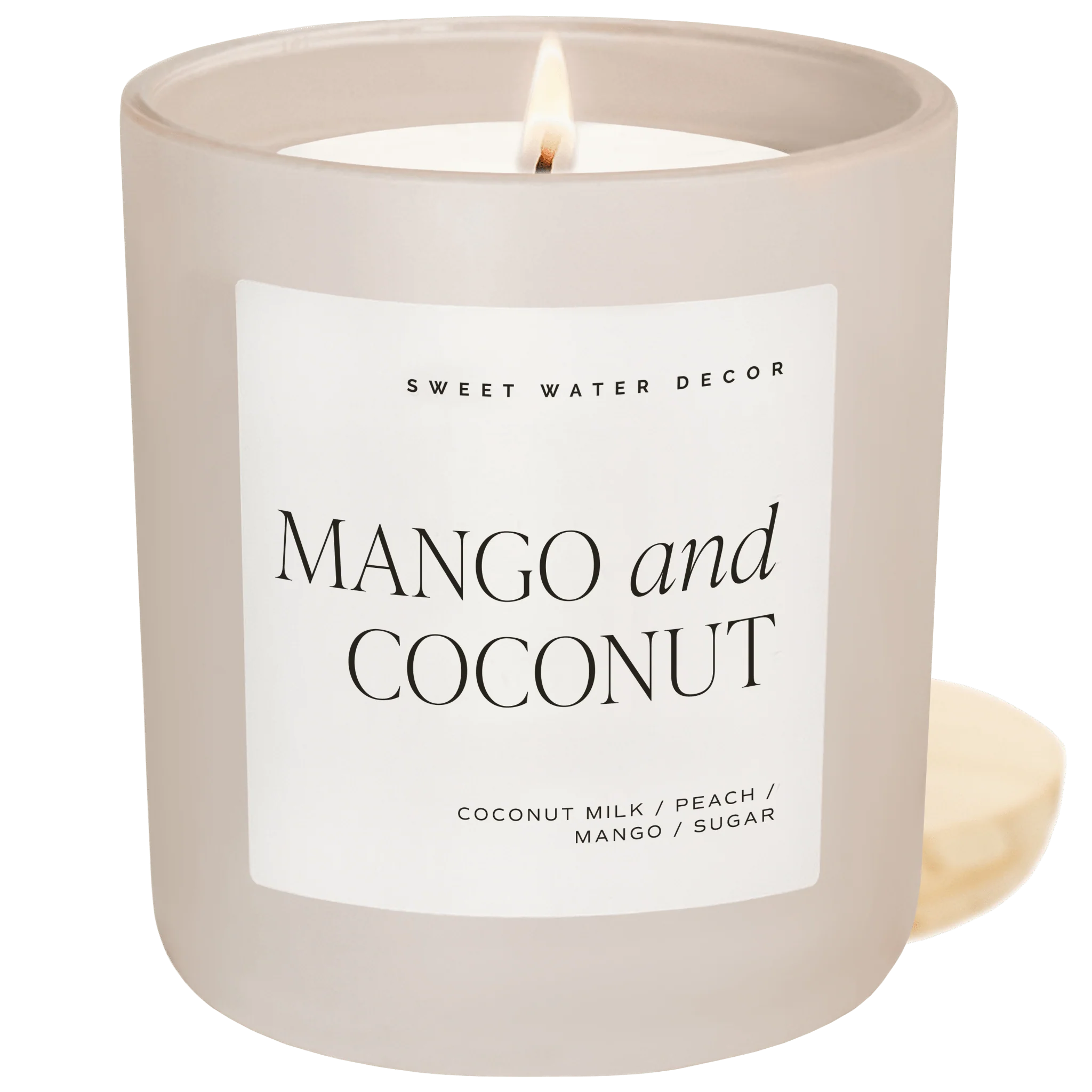 Mango and Coconut Soy Candle - Tan Matte Jar - 15 oz