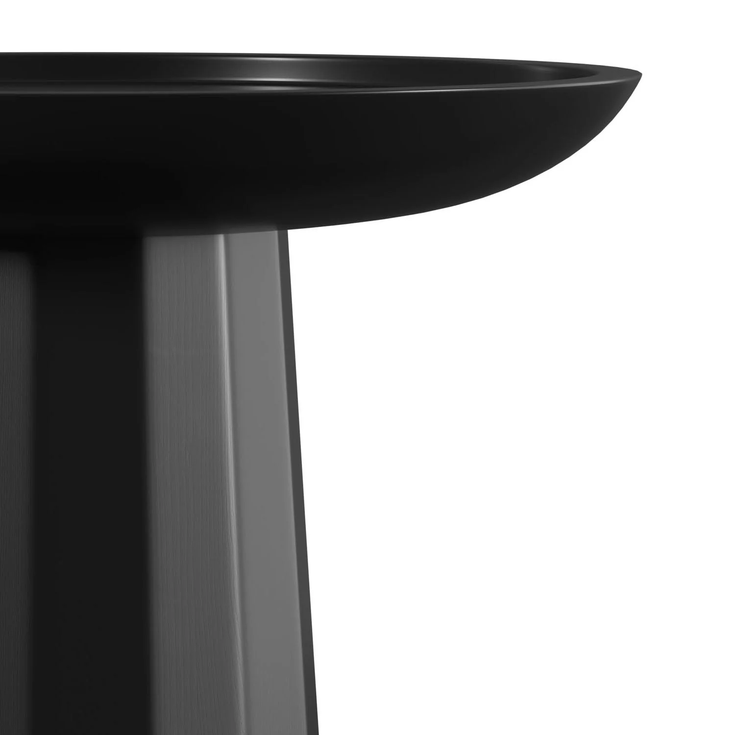 Pantomime Wooden Round Accent Table with Sculptural Design Base