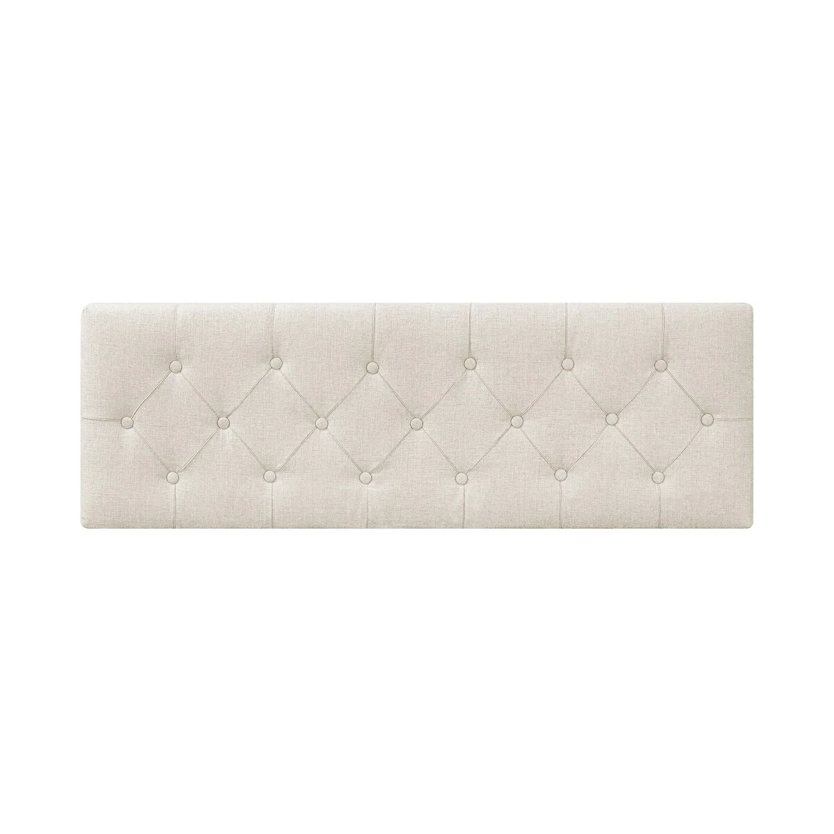 LUE BONA Modern Upholstered Storage Ottoman Button Tufted Storage Bench with Linen Seat End of Bed - 17.5 D X 50.4 W X 20.5 H