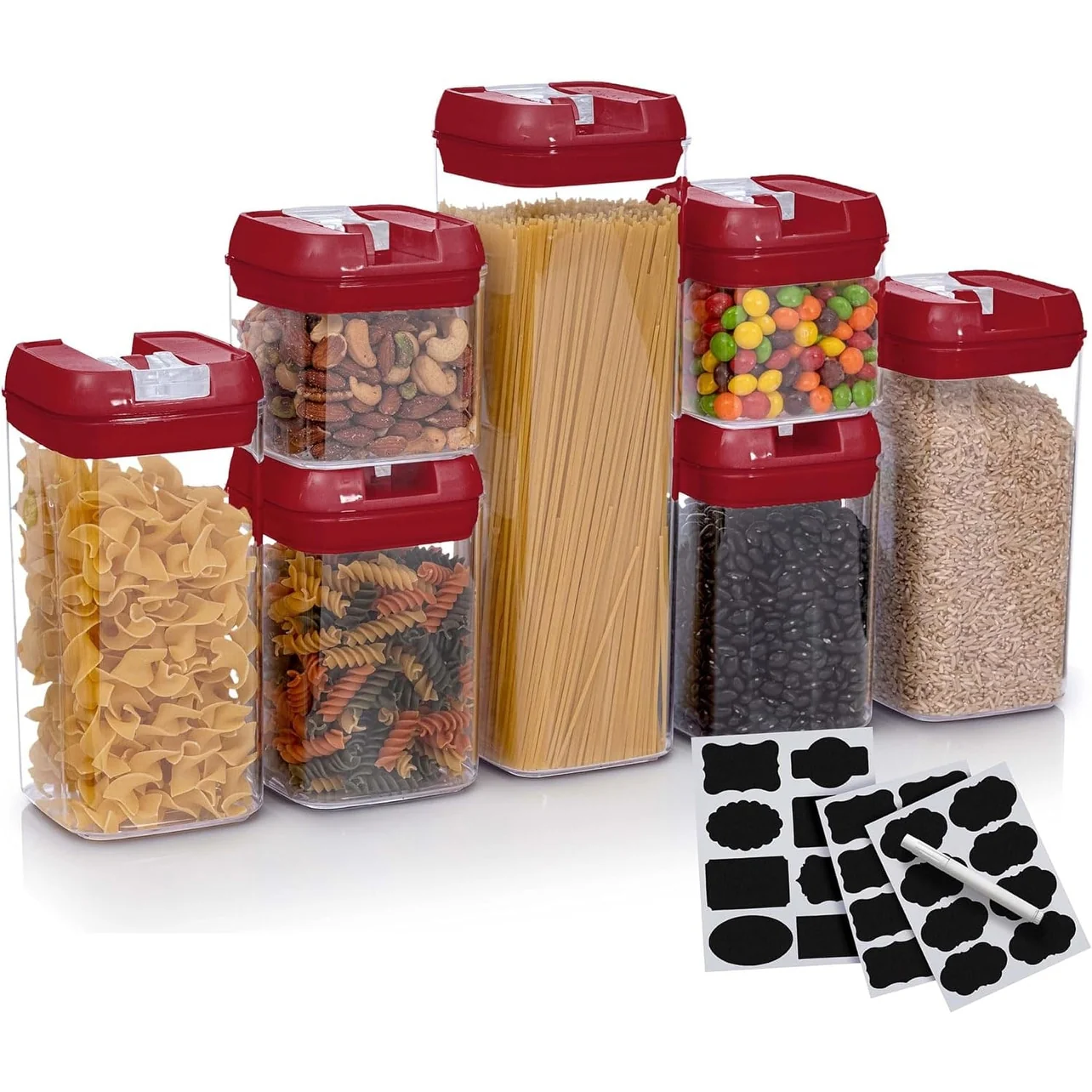 Cheer Collection 7-piece Stackable Airtight Food Storage Container Set
