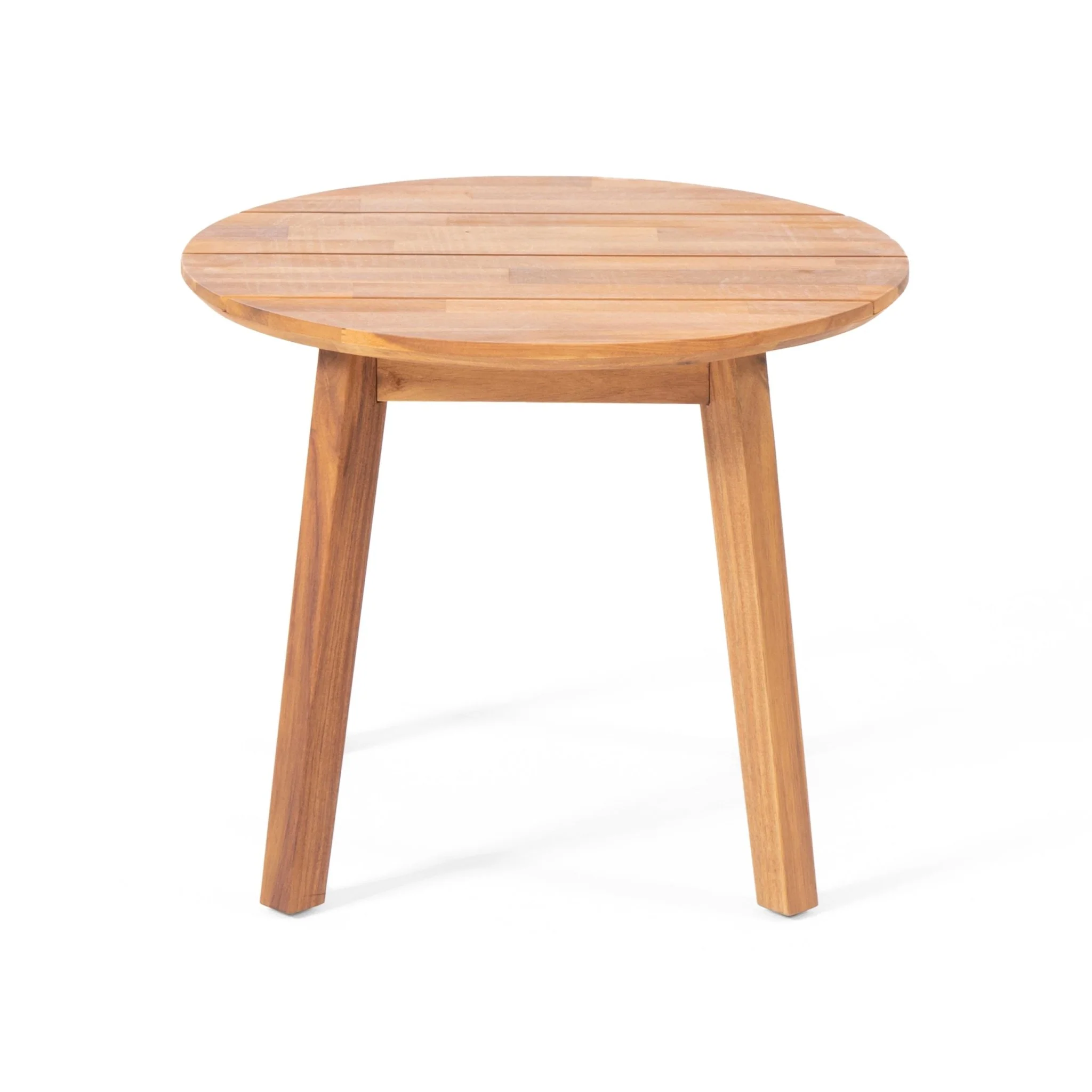 Outdoor Acacia Wood Side Table with Slat Top