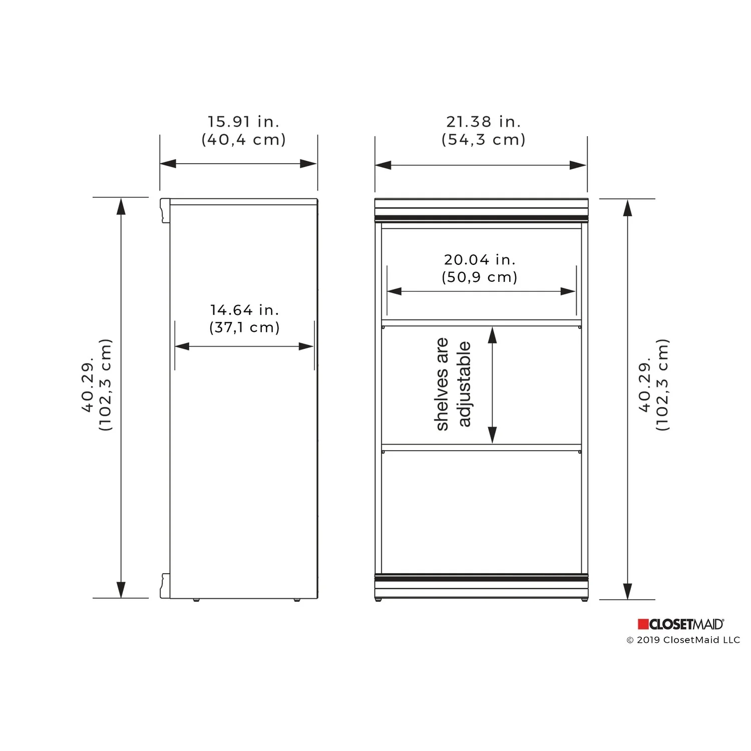 ClosetMaid Modular Storage 3-Shelf Unit