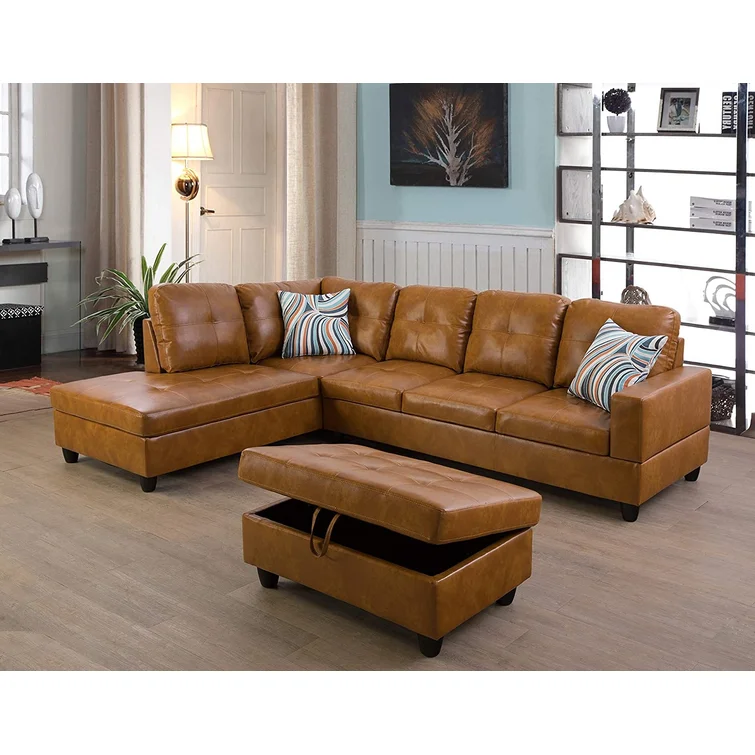 Maumee Faux Leather Sectional