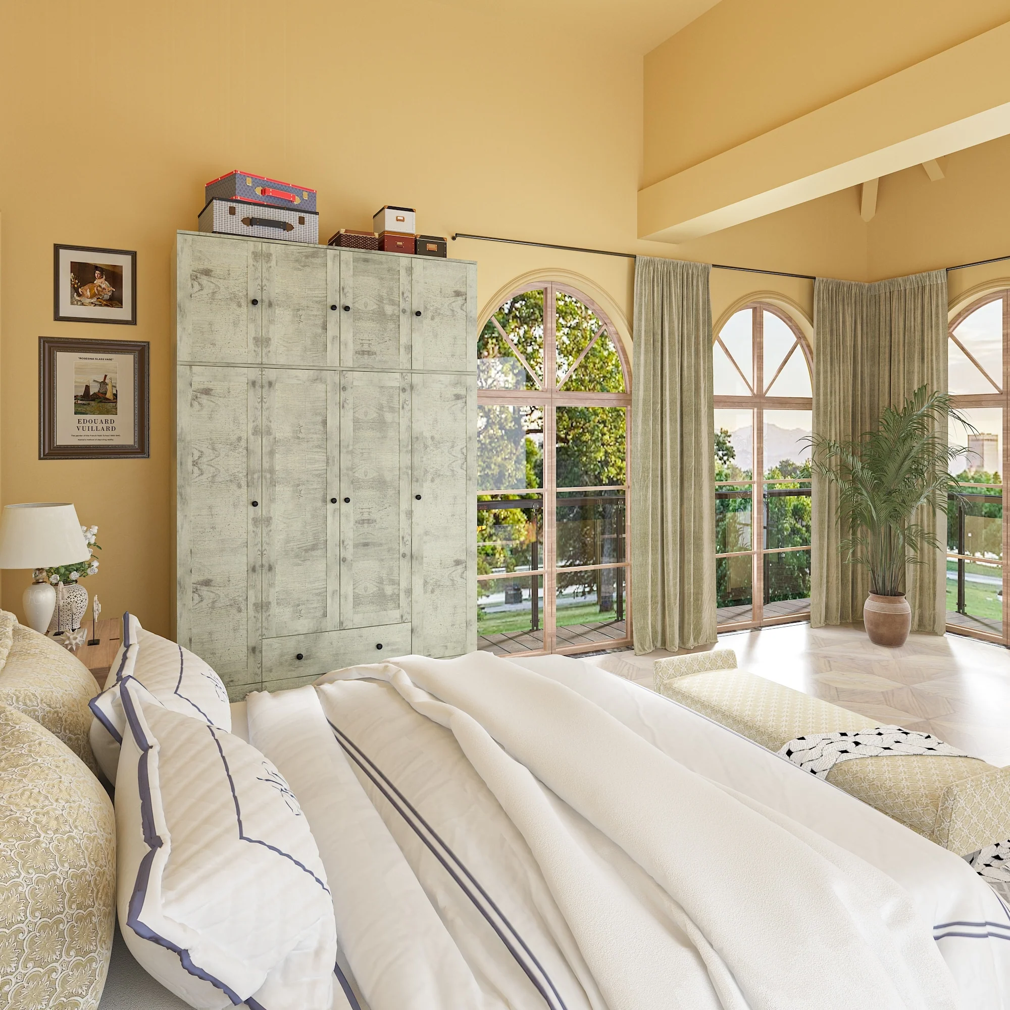 Contemporary Modern Freestanding Wardrobe Armoire Closet, 70