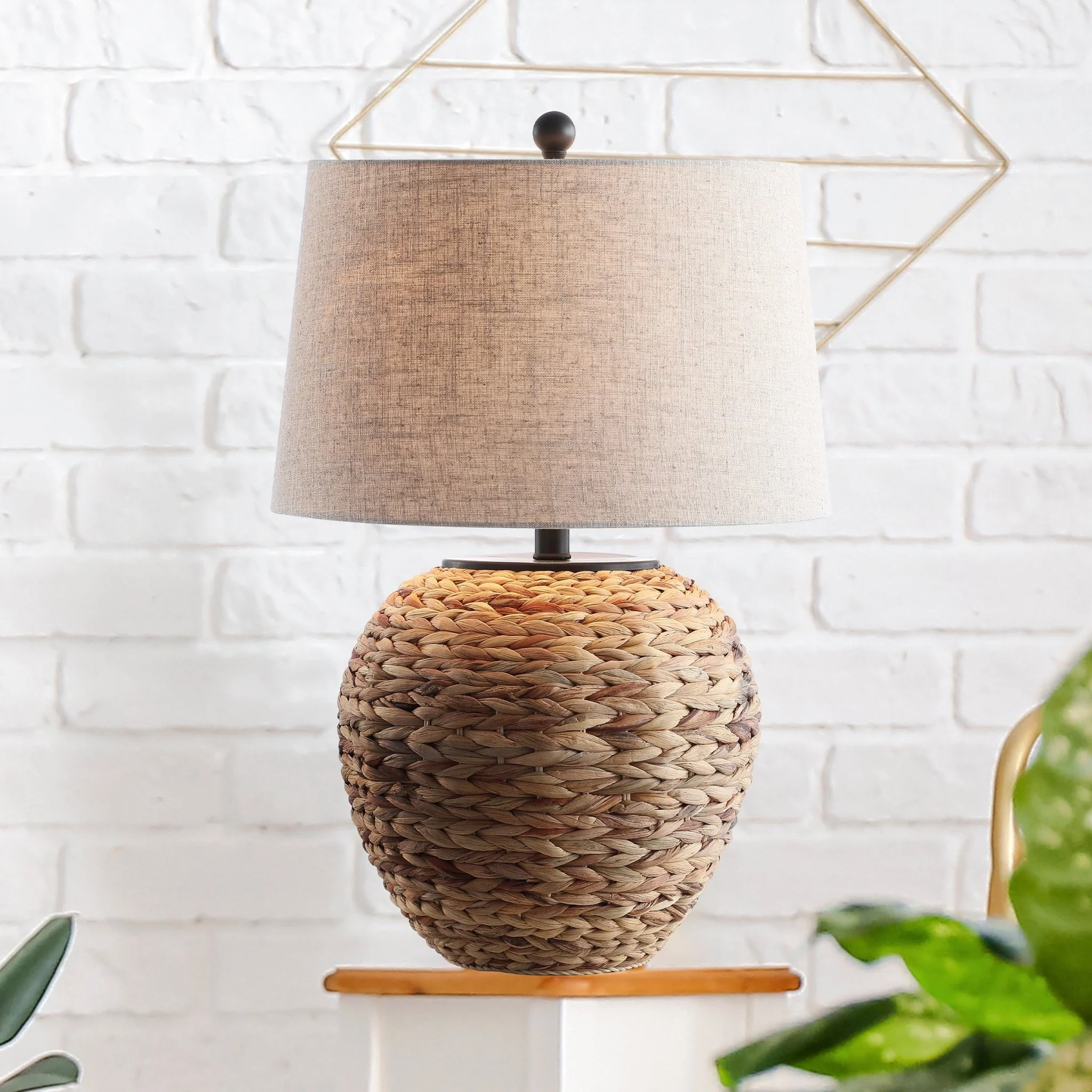 Alaro Banana Leaf Basket LED Table Lamp
