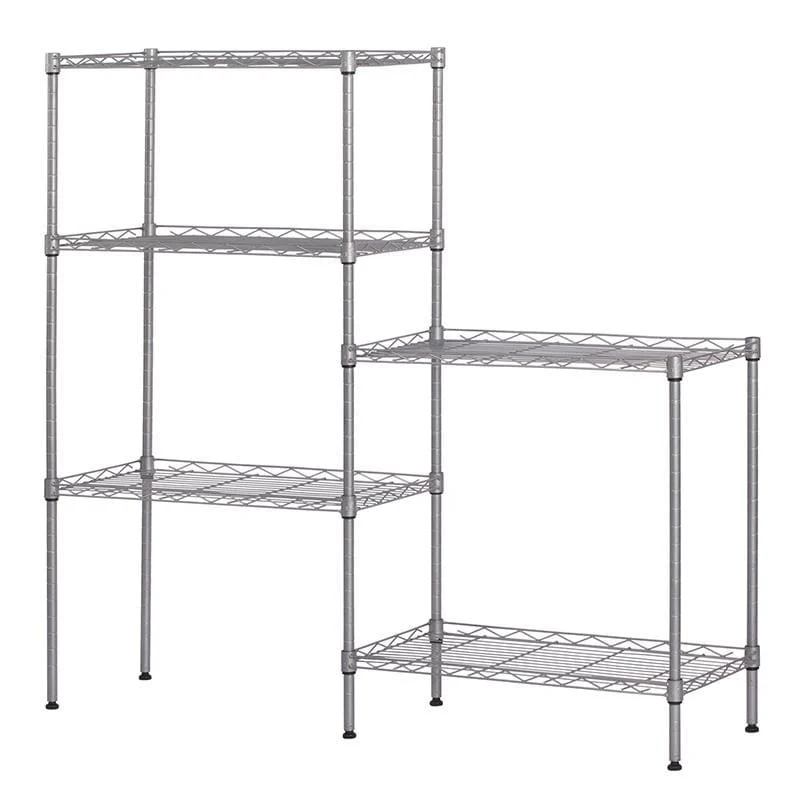 5 Tier Adjustable Metal Standing Storage Shelves Wire Shelving
