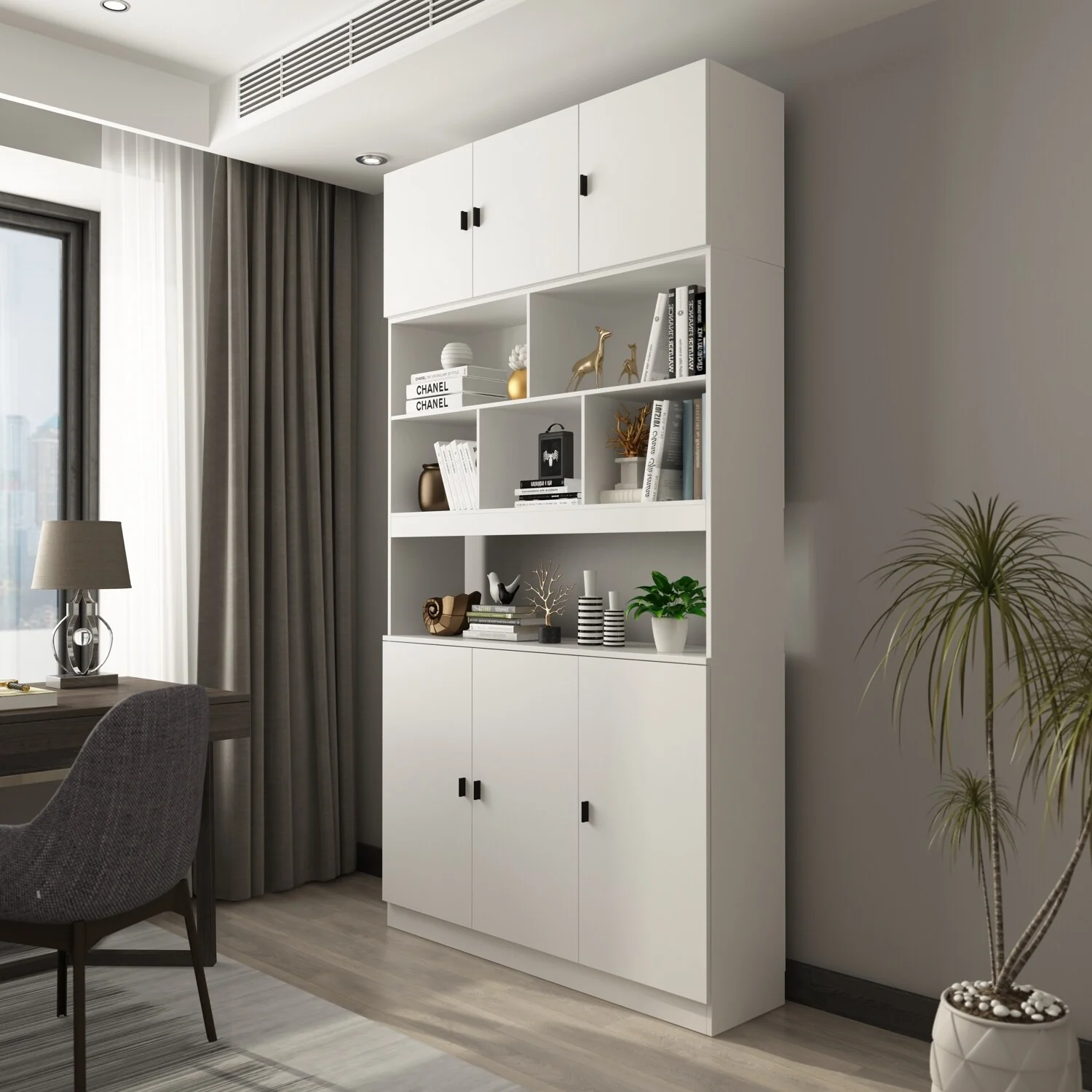 Combined BookShelves Kitchen Cabinet Display Cabinet Pantry Bookcase