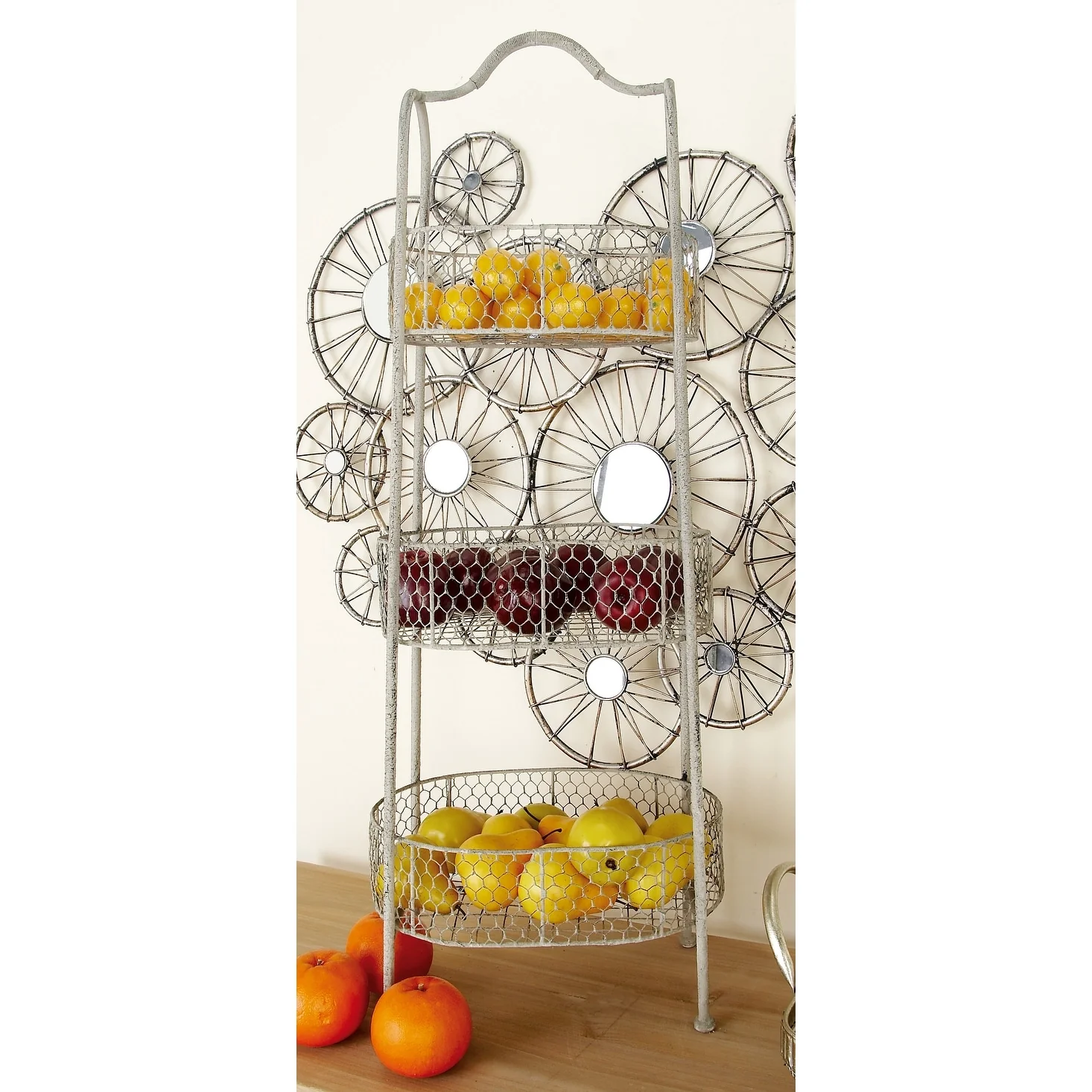 Iron Farmhouse Storage Cart 41 x 15 x 10 - 15 x 10 x 41