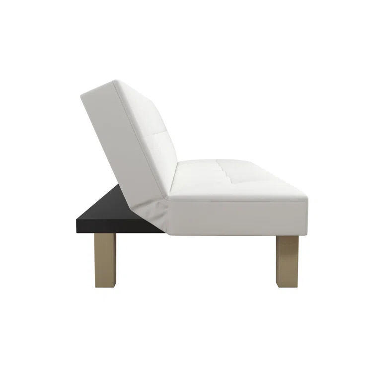 Achsah Twin 69'' Faux Leather Convertible Sofa