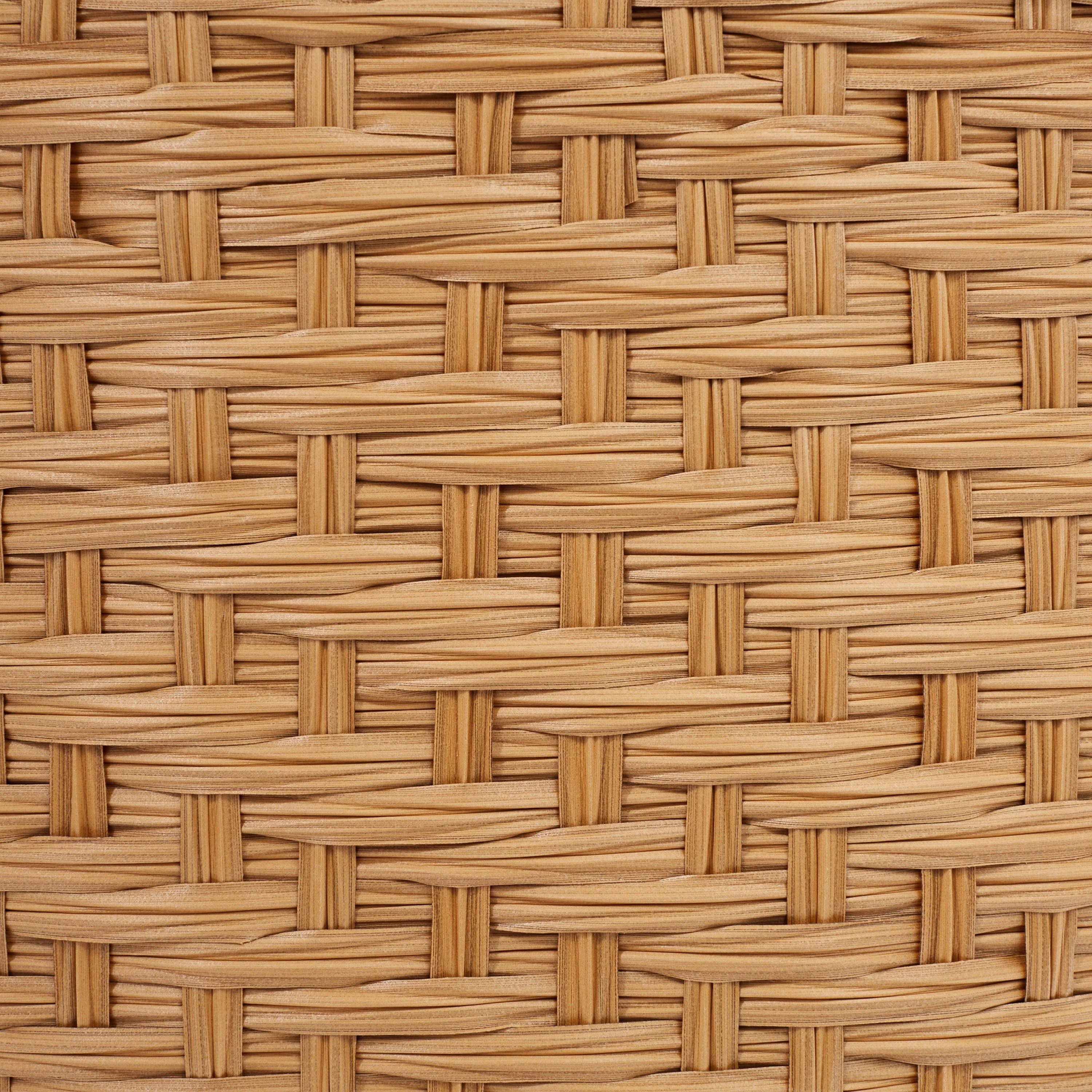 Seville Classics Handwoven Lidded Oval Double Laundry Hamper