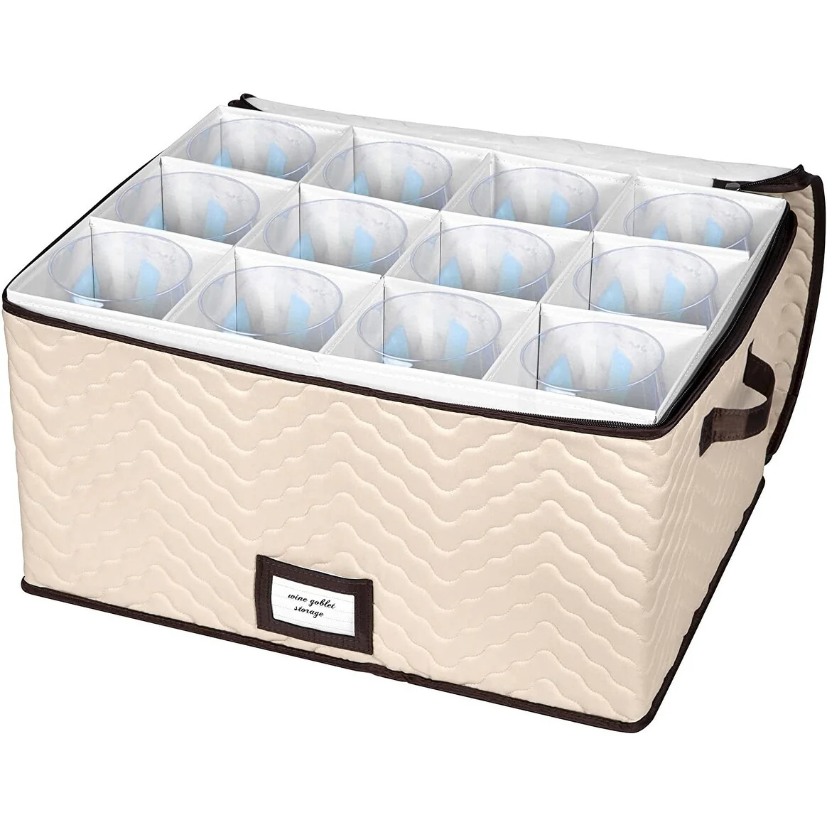 Stemware Storage Case for Wine Glasses - Holds 12 Glasses -19