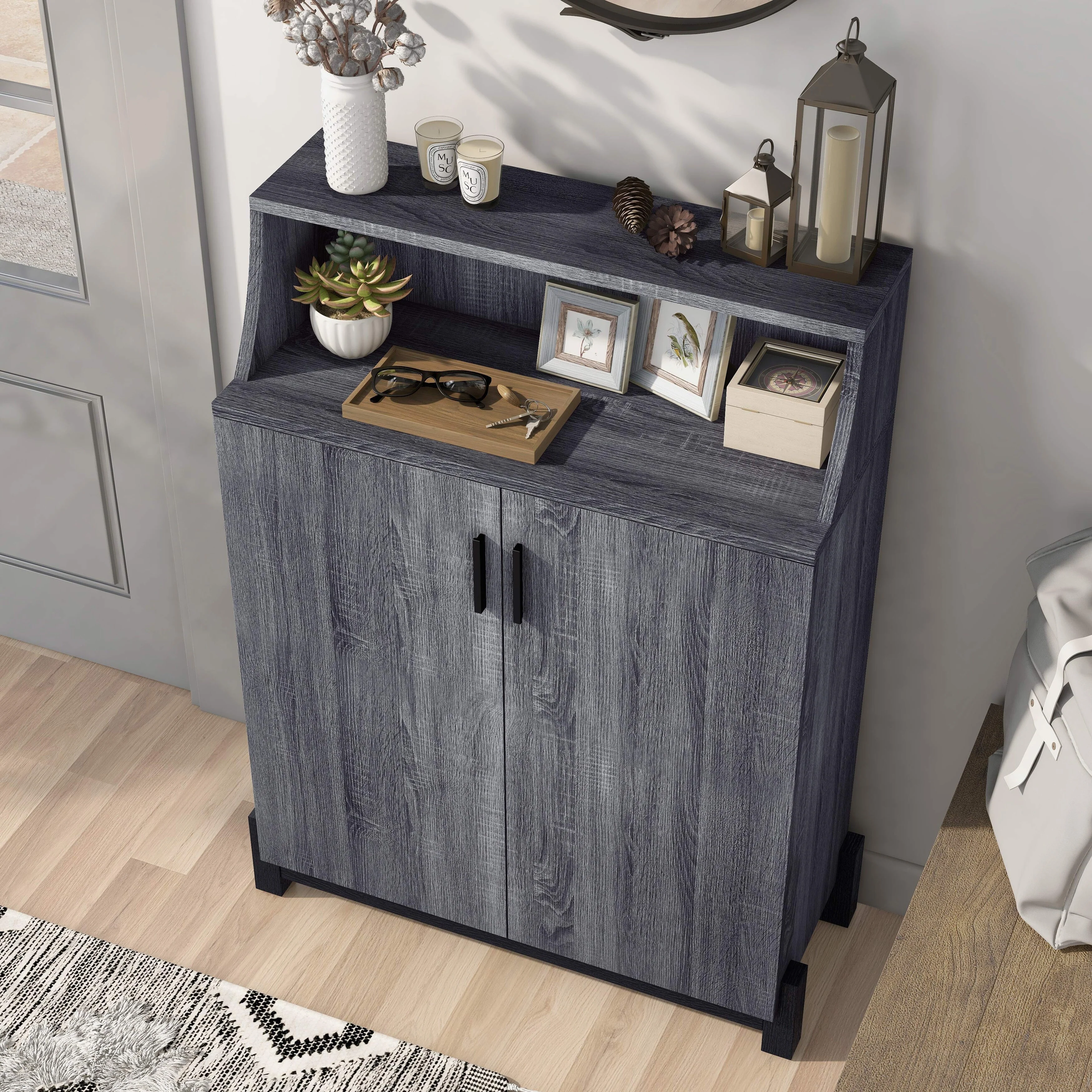 Sost Contemporary 5-shelf Shoe Cabinet by Furniture of America