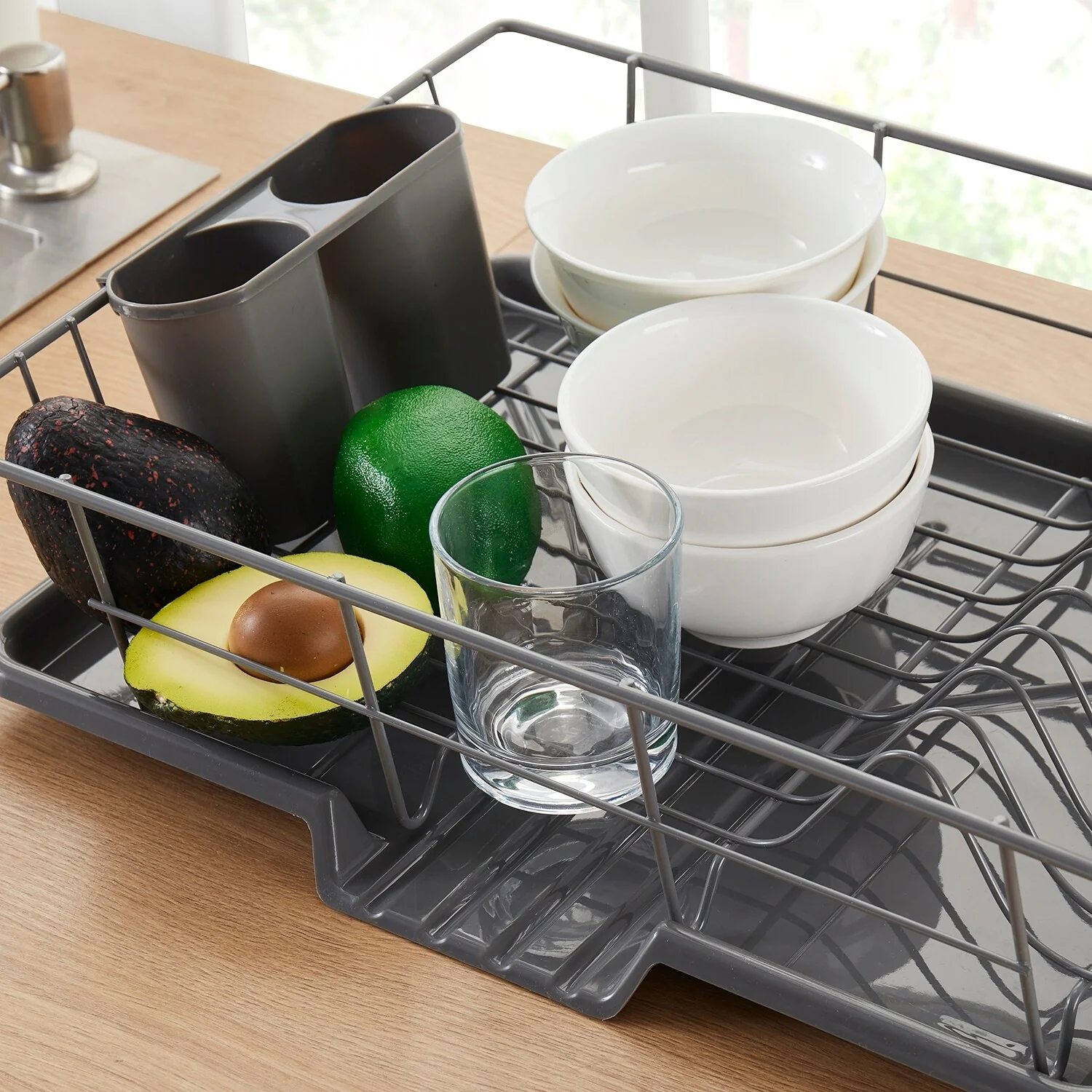Sweet Home Collection 3-Piece Kitchen Sink Dish Drainer Set