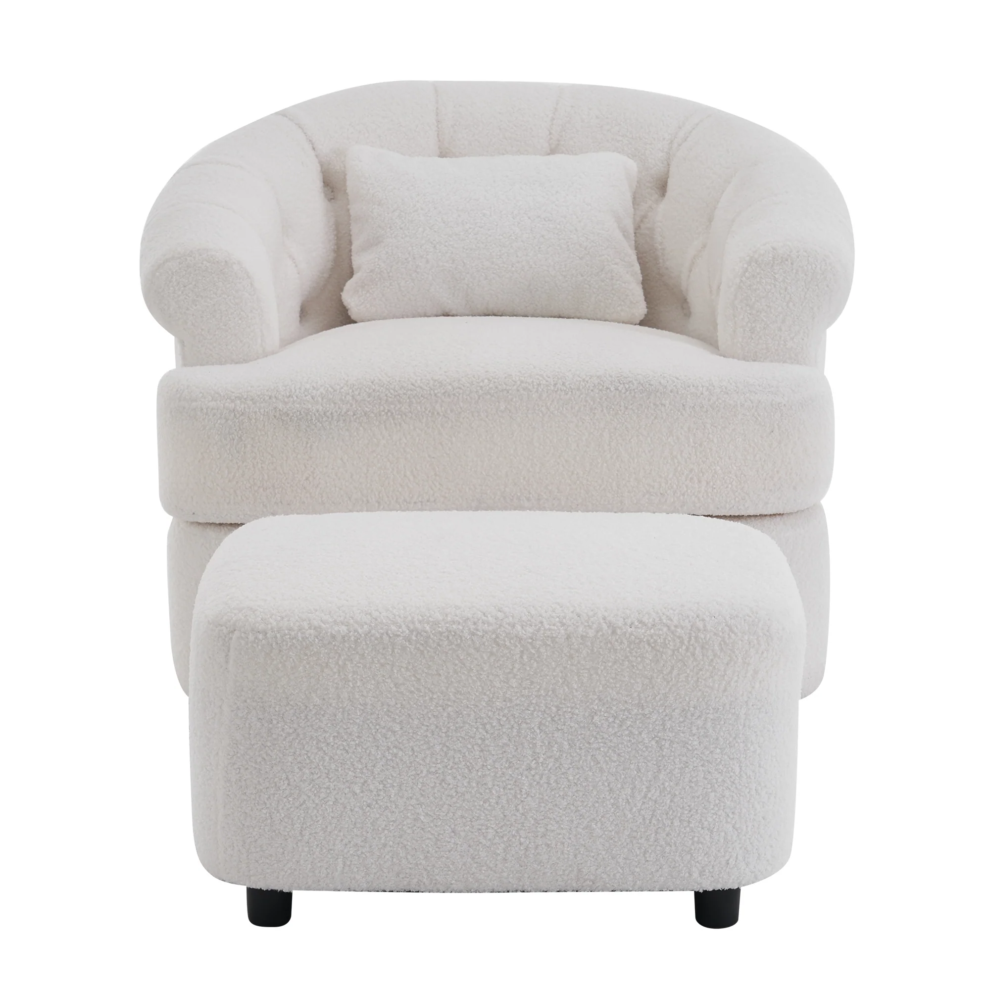 Swivel Barrel Chair with Ottoman