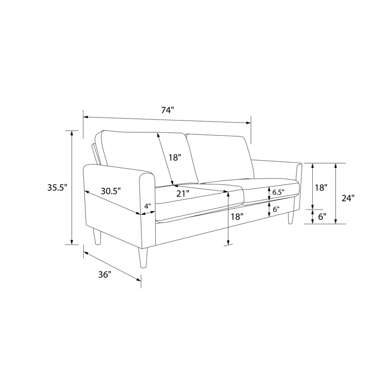 Cazenovia 74'' Upholstered Sofa