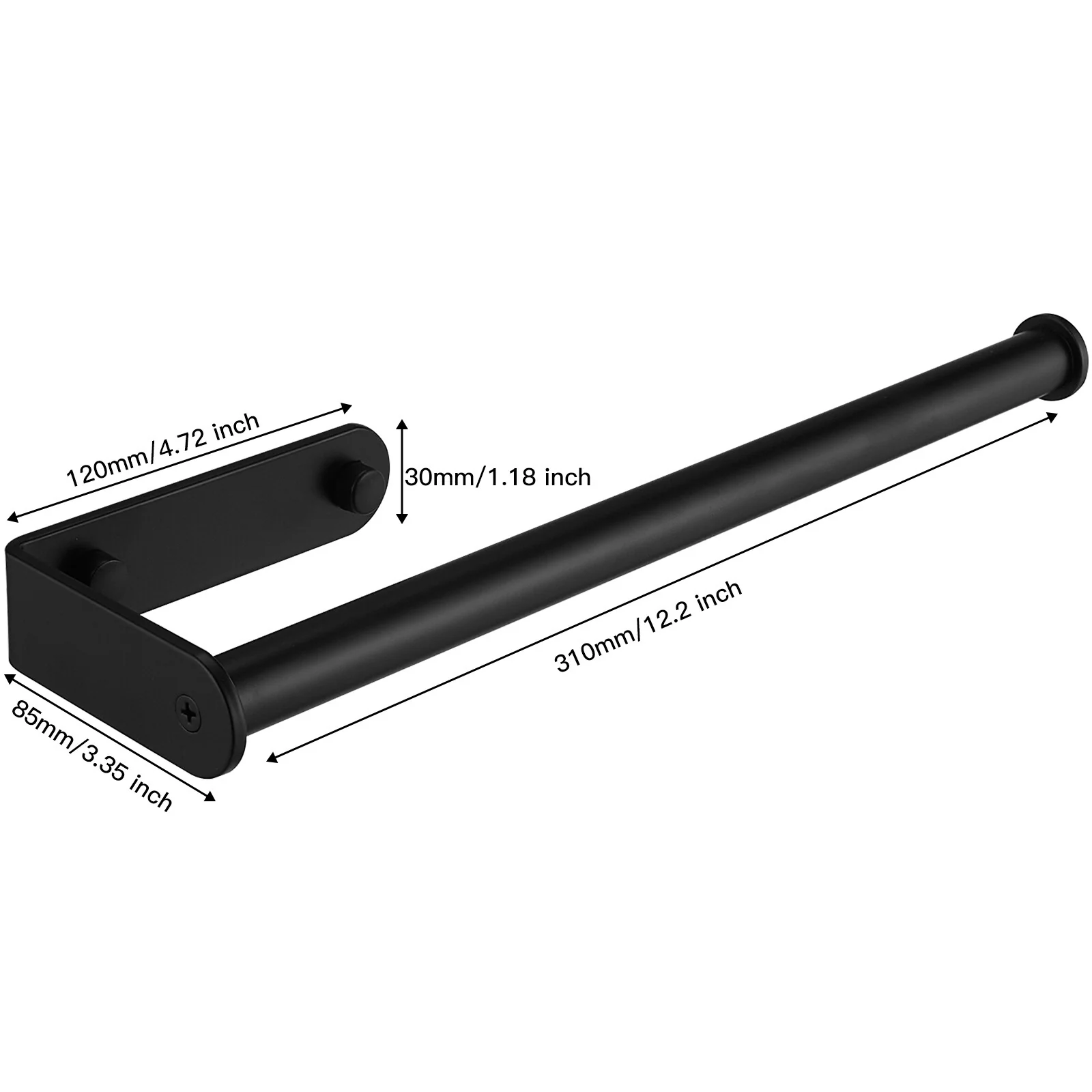 Wall Mount Paper Towel Holder Bulk- Self-Adhesive Under Cabinet (2 Pieces)