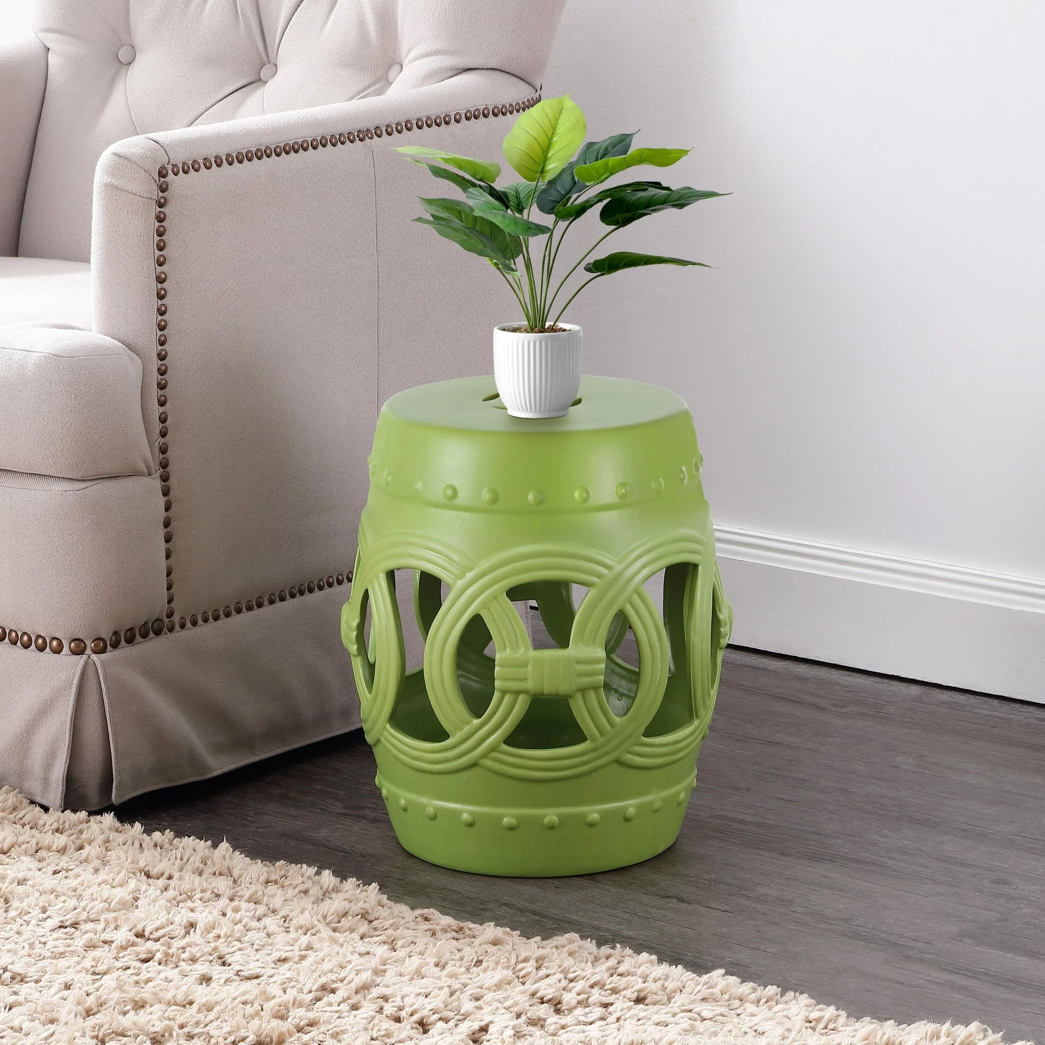 Lucky Chinese Ceramic Drum Garden Stool