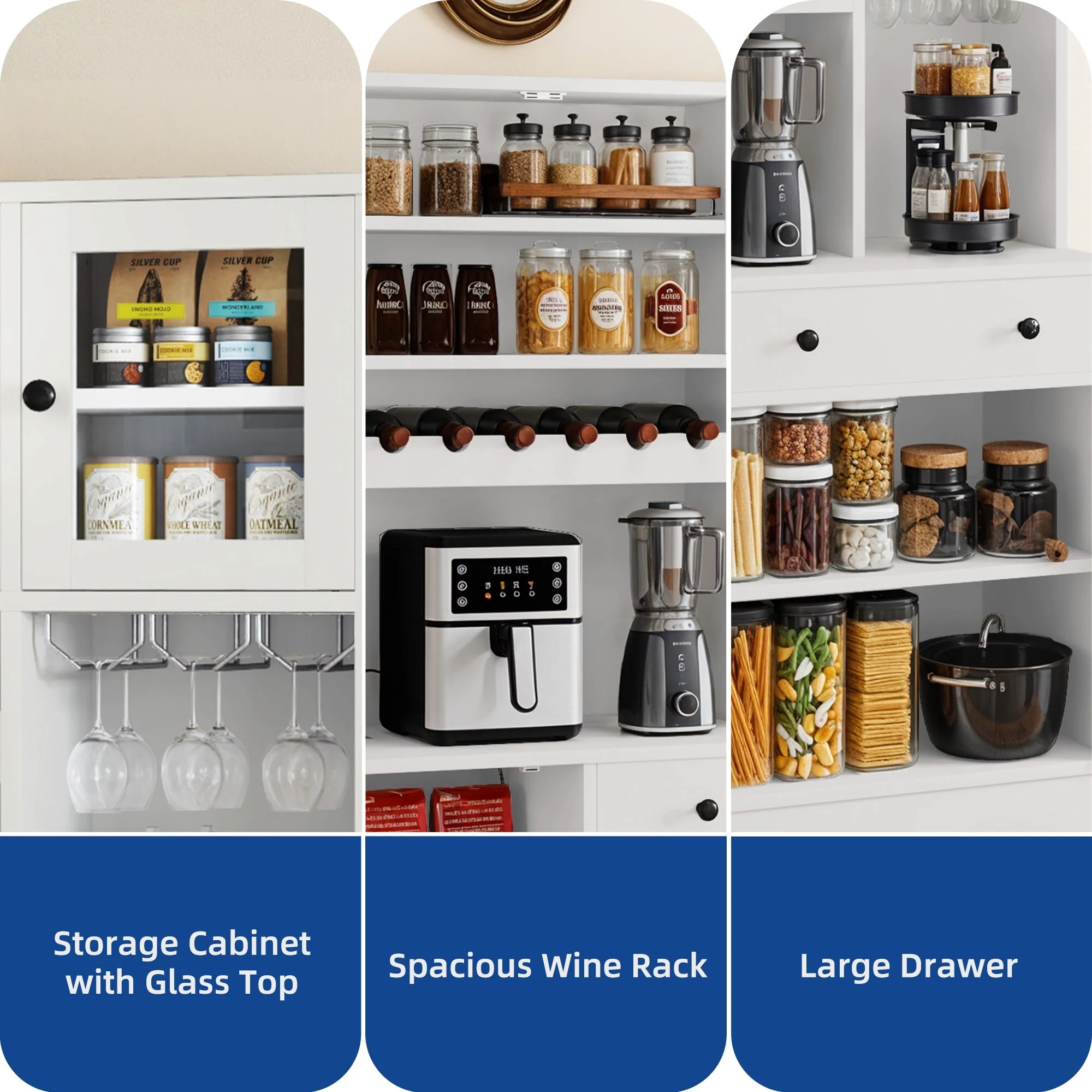 Moasis 71''H Kitchen Pantry Storage Cabinet - 40.9
