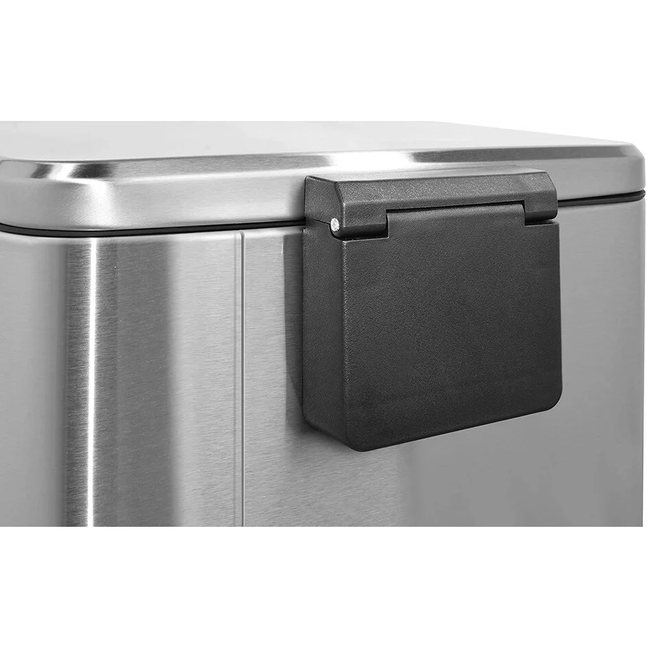 Innovaze 8 Gal./30 Liter and 1.3 Gal./5 Liter Rectangular Stainless Steel Step-on Trash Can Set for Kitchen and Bathroom
