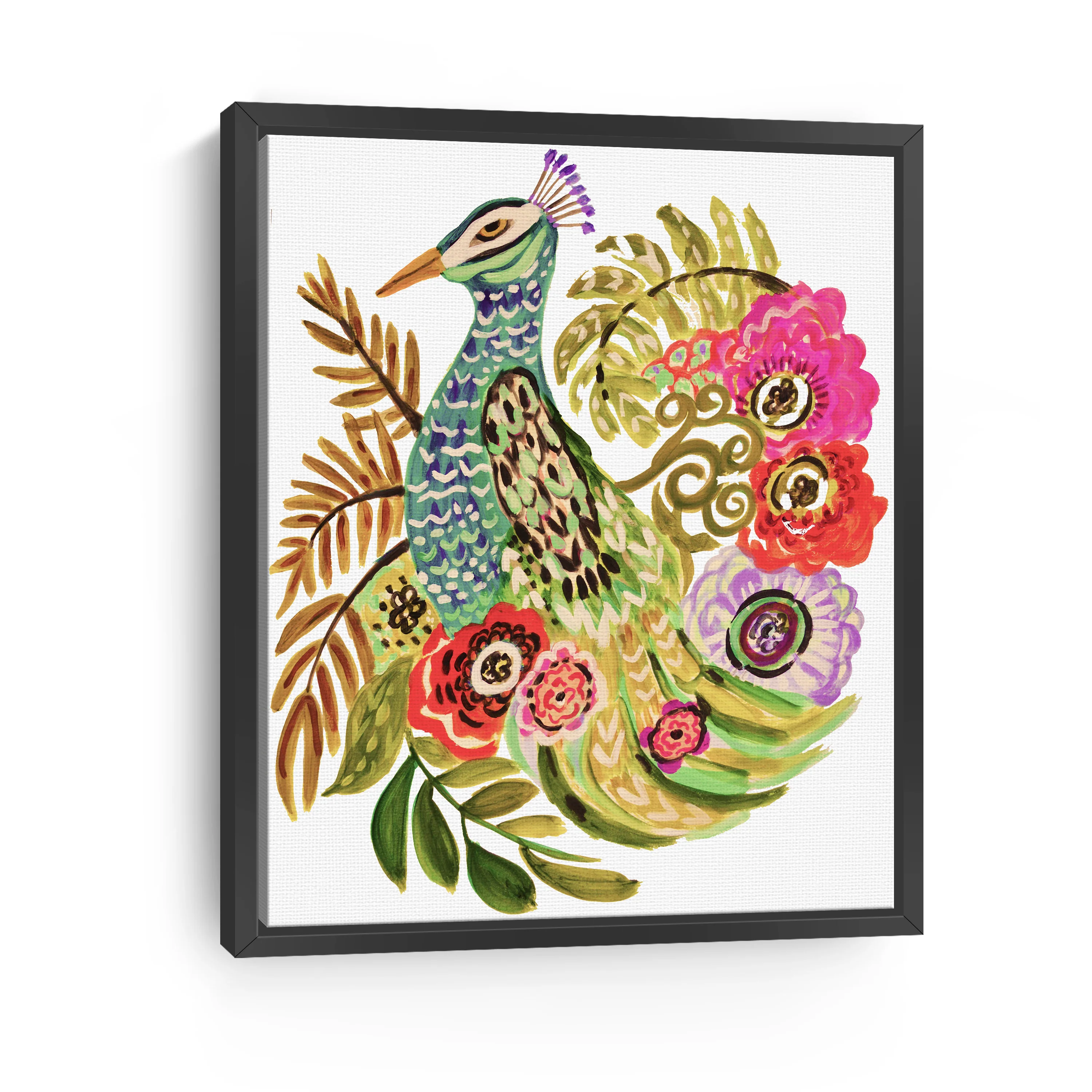 Peacock Canvas Giclee