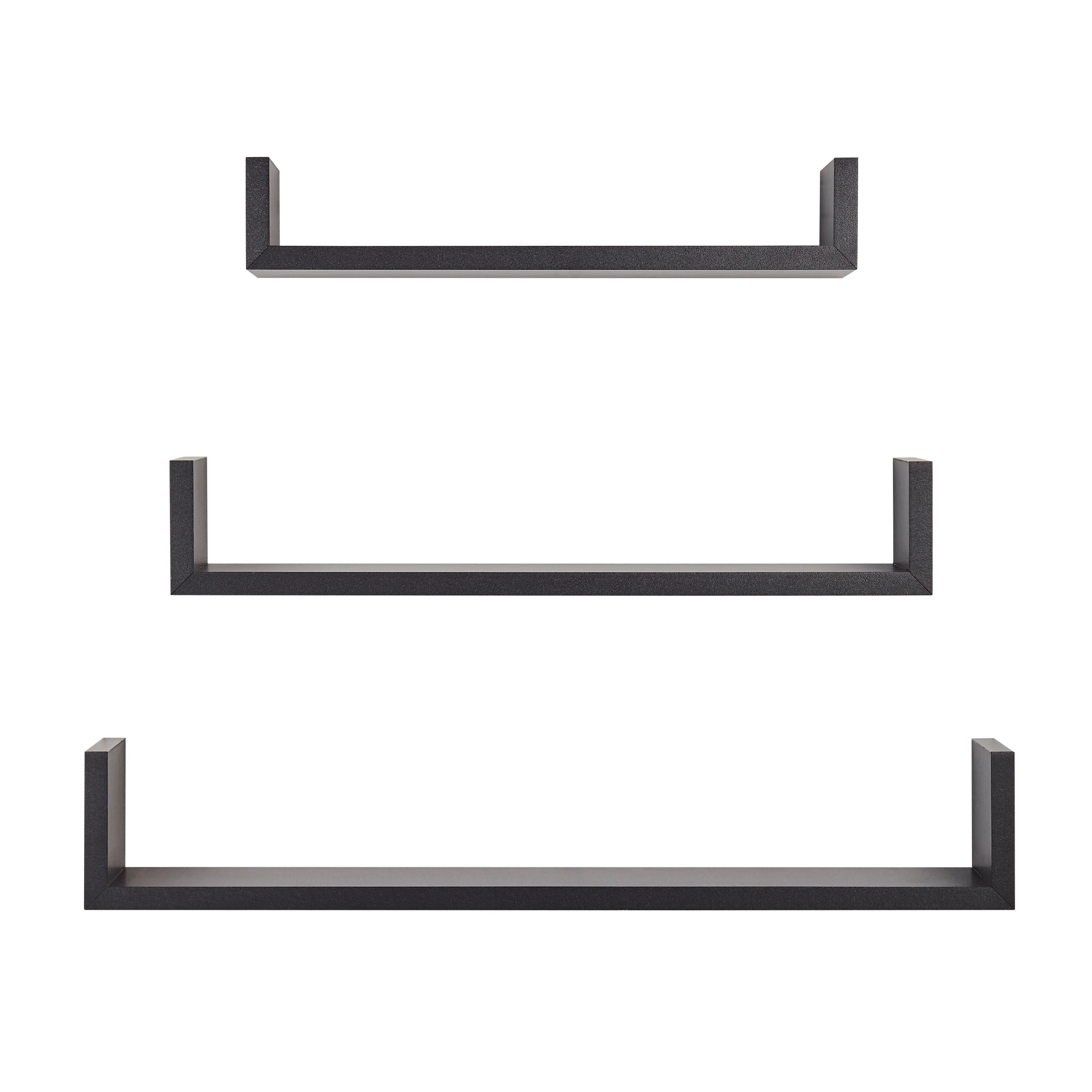 Danya B. Aalto U-Shaped Floating Wall Shelves - Set of 3