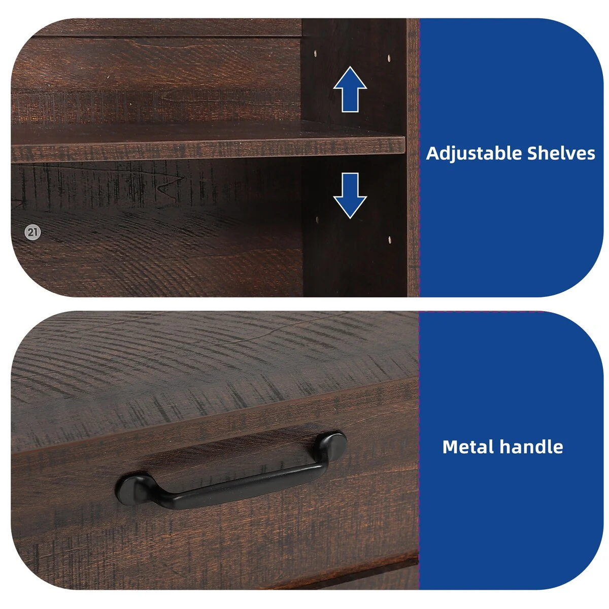 Kitchen Island With Double Tilt Out Trash Can Cabinet